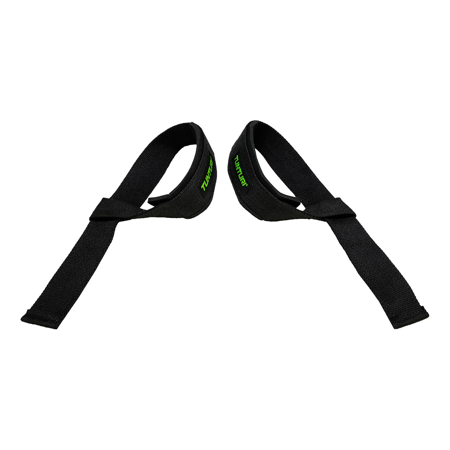 Tunturi Fitnessgürtel - Gepolsterte Power Lifting Straps - Schwarz