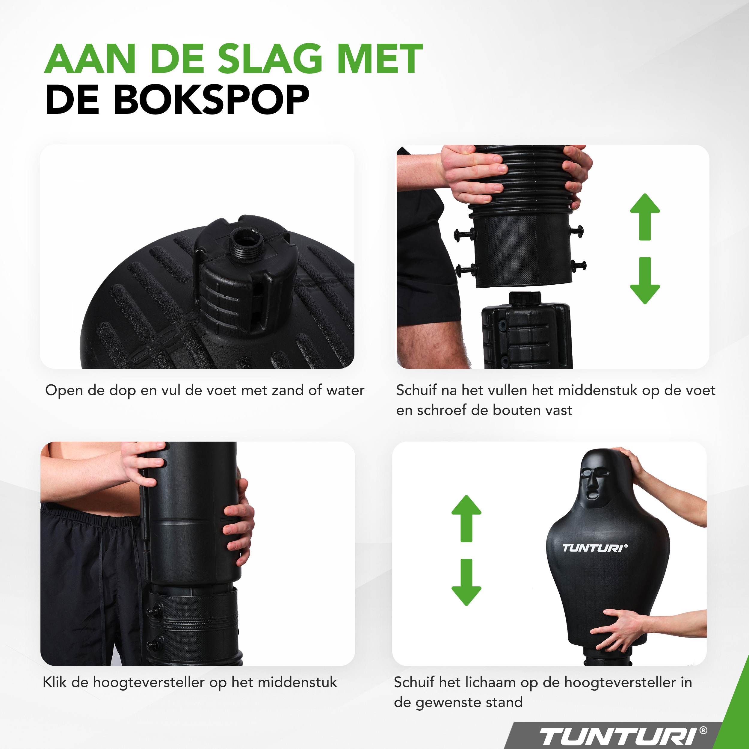 Tunturi - Body Opponent Bag (BOB) - Freistehende Boxpuppe - Schwarz Tunturi - Body Opponent Bag (BOB) - Freistehende Boxpuppe - Schwarz