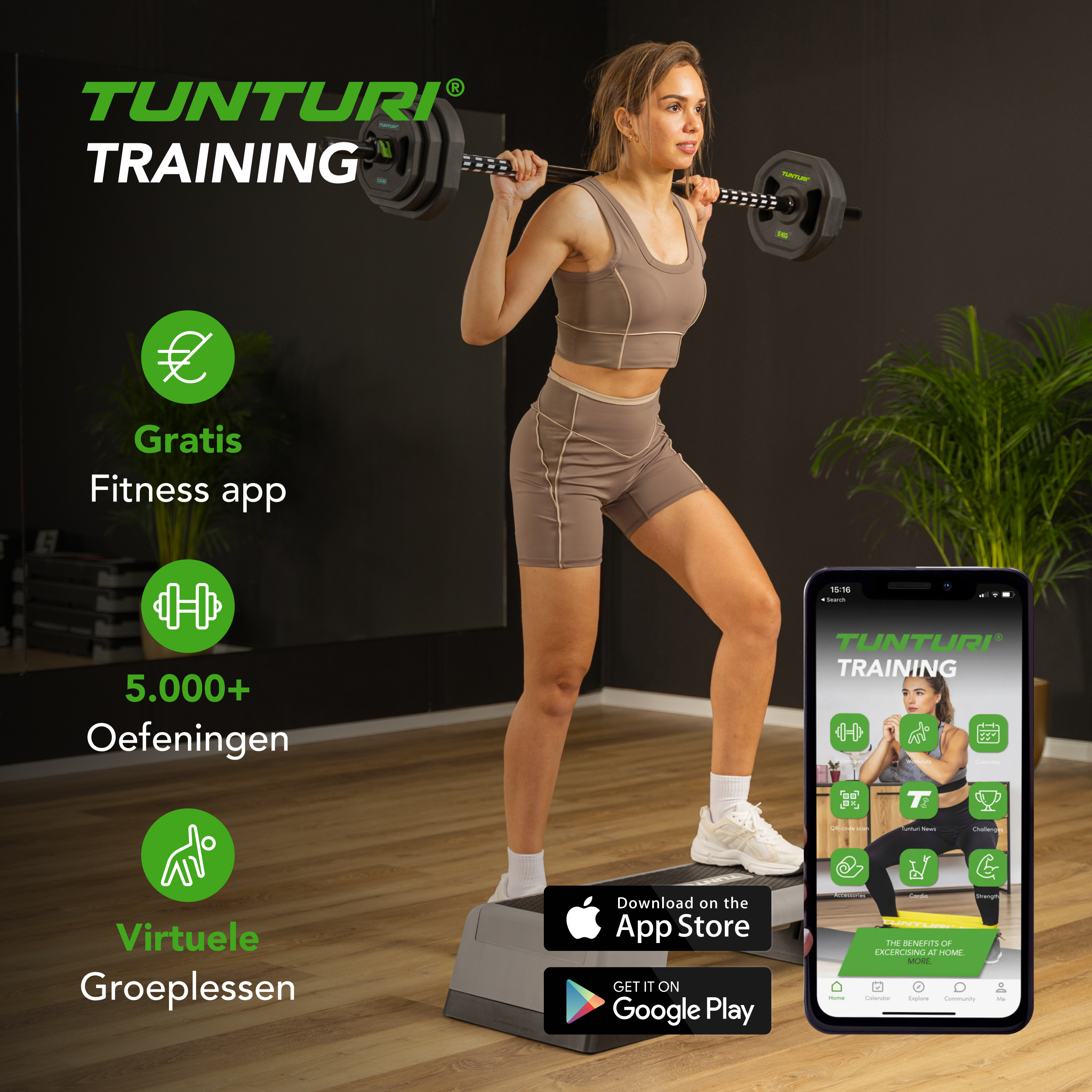 Tunturi - Pro Aerobic Pump Plate 10kg - Schwarz Tunturi - Pro Aerobic Pump Plate 10kg - Schwarz