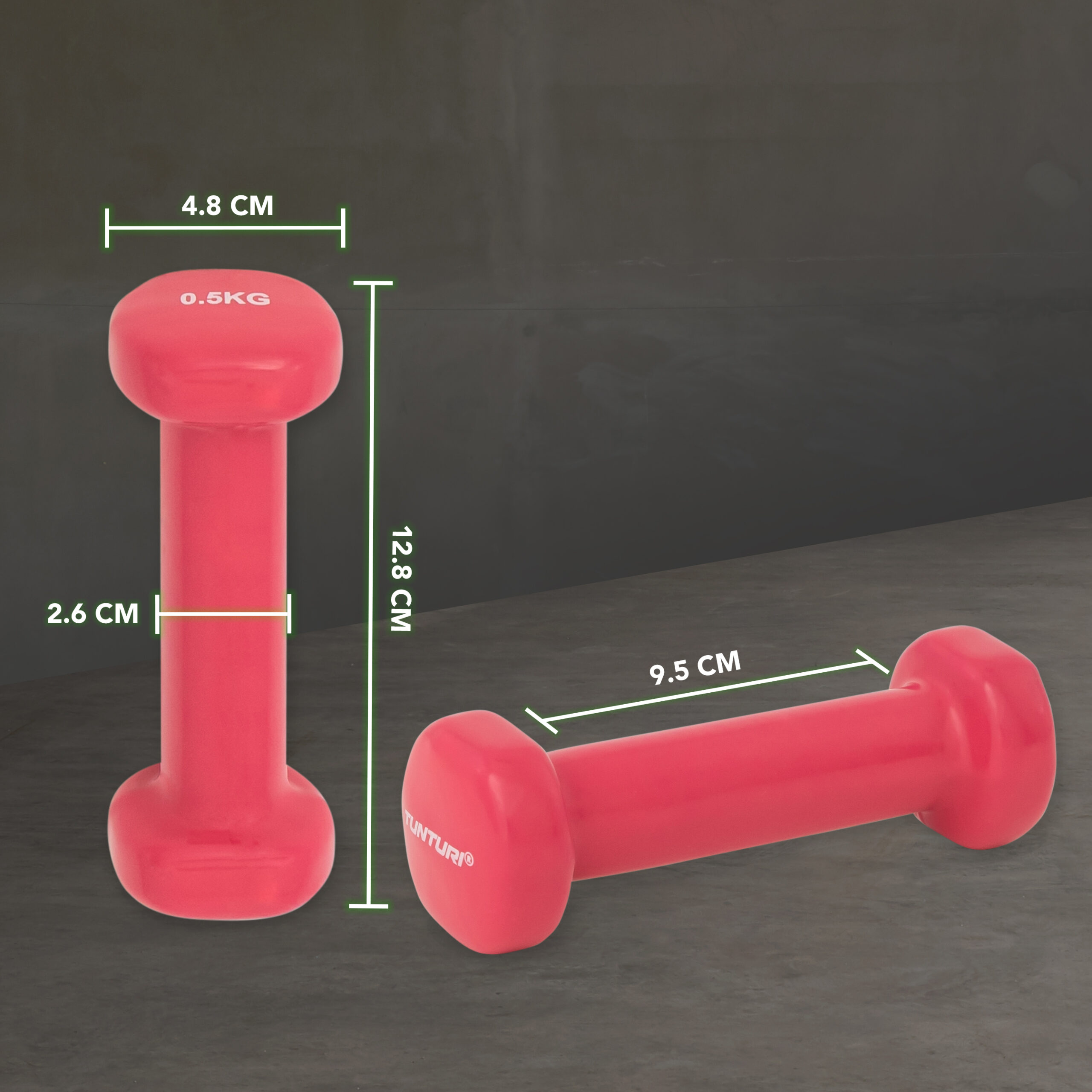 Tunturi Kurzhantel-Set - 2 x 0,5 kg - Rosa Tunturi Kurzhantel-Set - 2 x 0,5 kg - Rosa