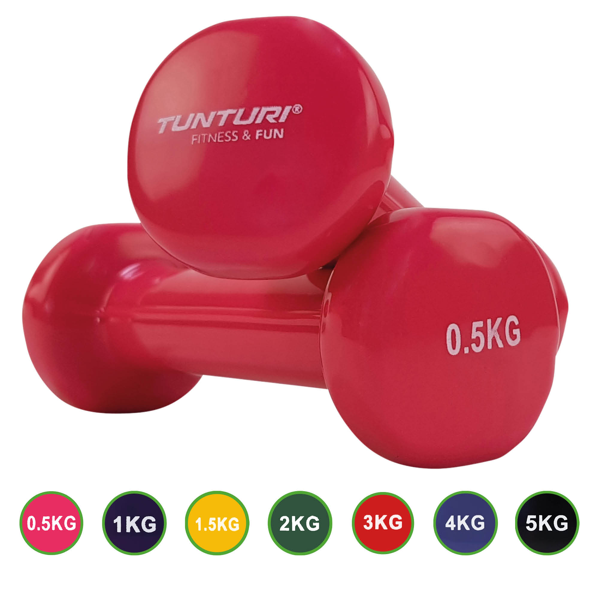 Tunturi Kurzhantel-Set - 2 x 0,5 kg - Rosa Tunturi Kurzhantel-Set - 2 x 0,5 kg - Rosa