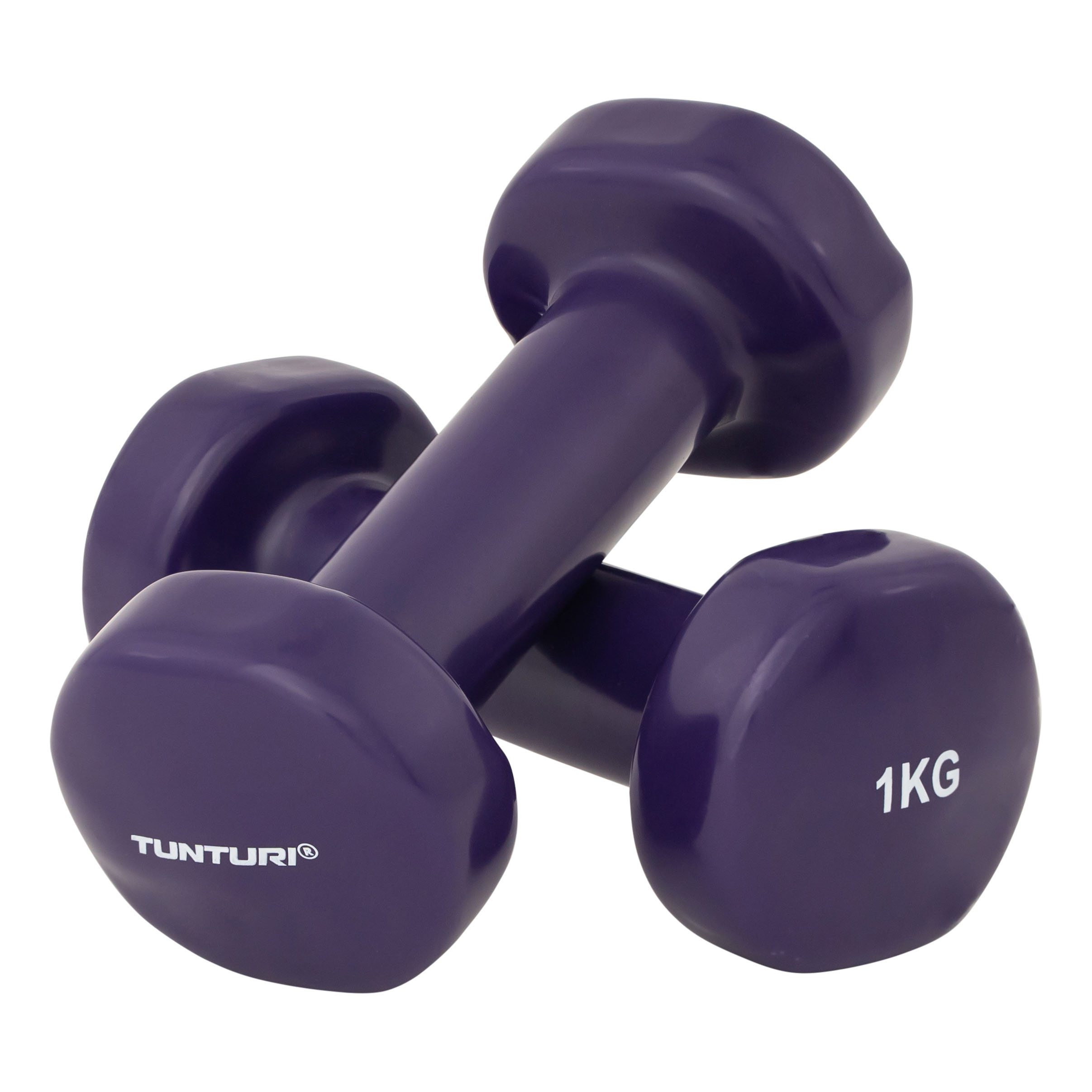 Tunturi Kurzhantel - Vinyl-Kurzhanteln 1,0kg - Lila