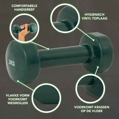 Tunturi Kurzhantel - Kurzhantel-Set 2,0kg - Grün