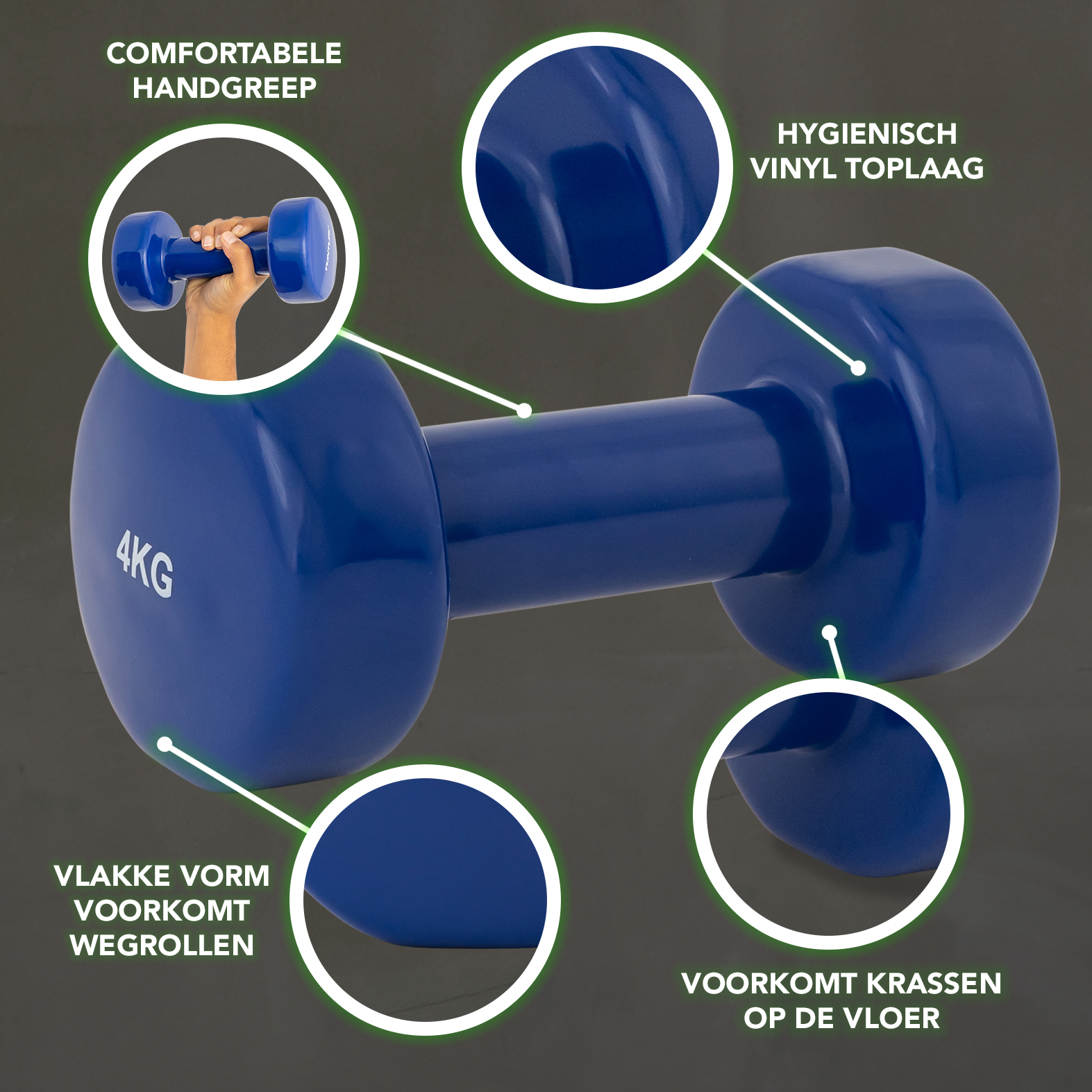 Tunturi Kurzhantel-Set - 2 x 4,0 kg - Blau Tunturi Kurzhantel-Set - 2 x 4,0 kg - Blau