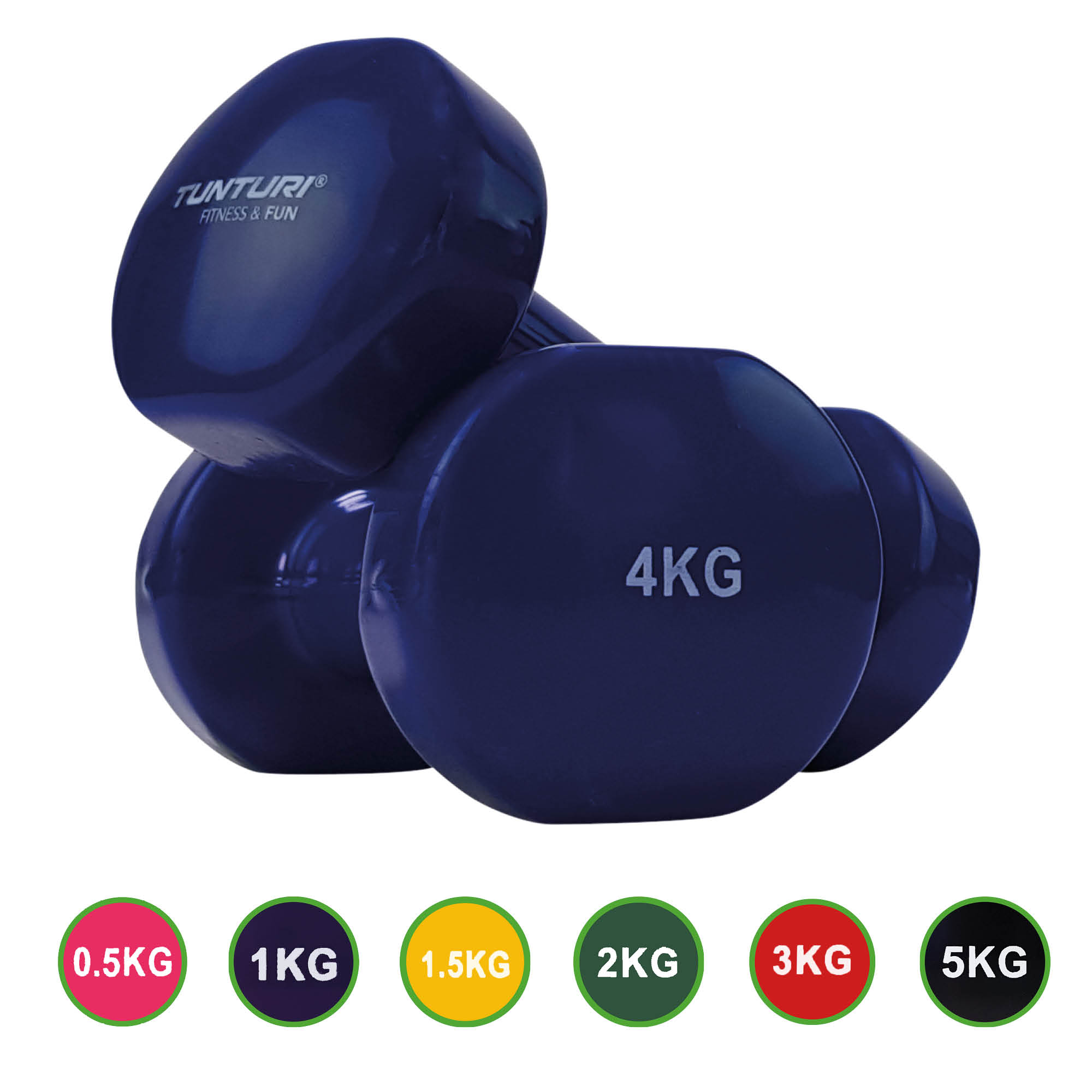 Tunturi Kurzhantel-Set - 2 x 4,0 kg - Blau Tunturi Kurzhantel-Set - 2 x 4,0 kg - Blau