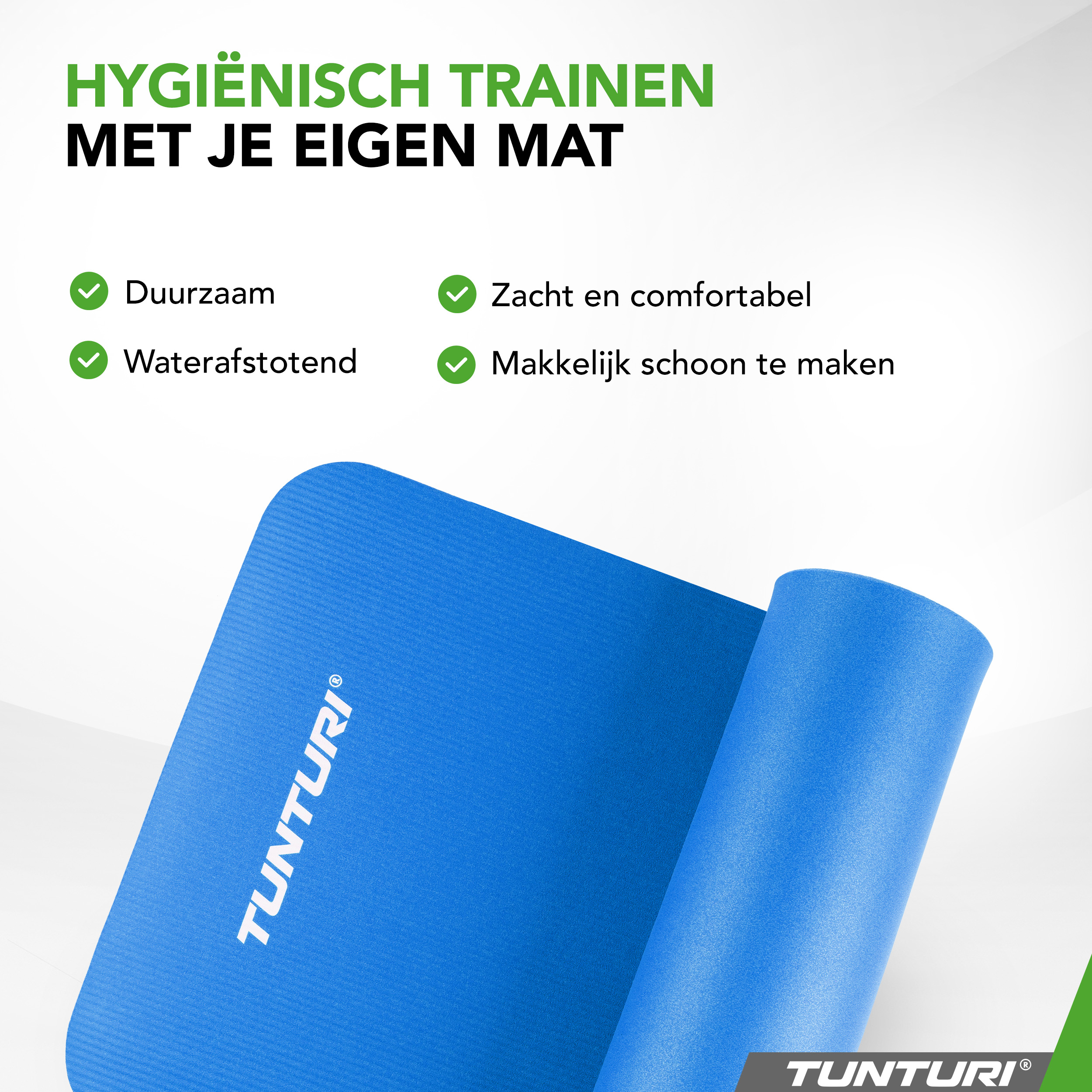 Tunturi Fitnessmatte - NBR Yogamatte 180x60x1.5cm - Blau Tunturi Fitnessmatte - NBR Yogamatte 180x60x1.5cm - Blau