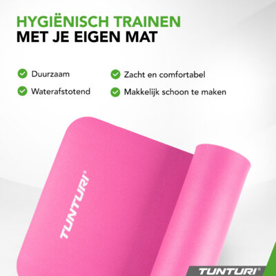Tunturi Fitnessmatte - NBR 180x60x1.5 cm - Rosa Tunturi Fitnessmatte - NBR 180x60x1.5 cm - Rosa