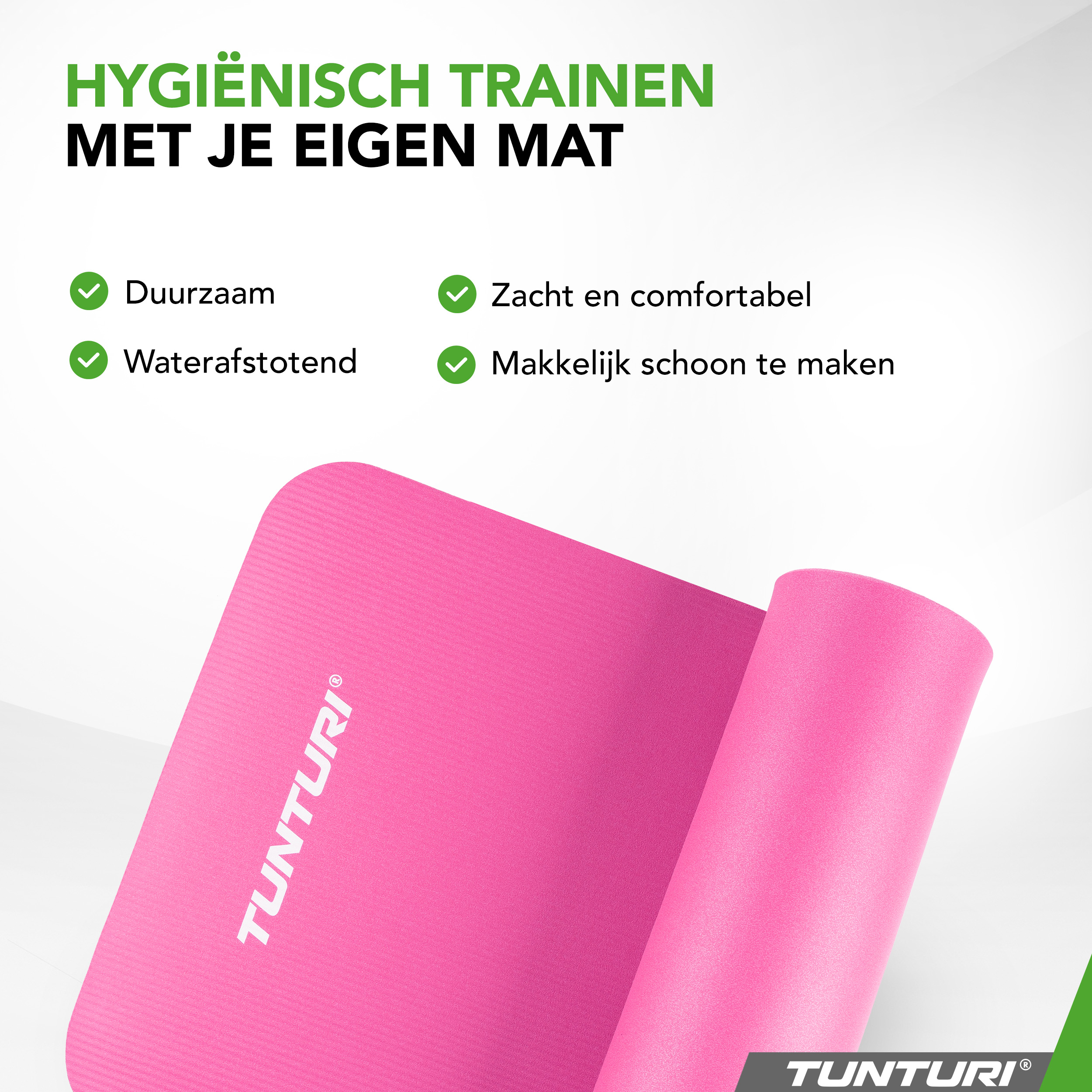Tunturi Fitnessmatte - NBR 180x60x1.5 cm - Rosa Tunturi Fitnessmatte - NBR 180x60x1.5 cm - Rosa