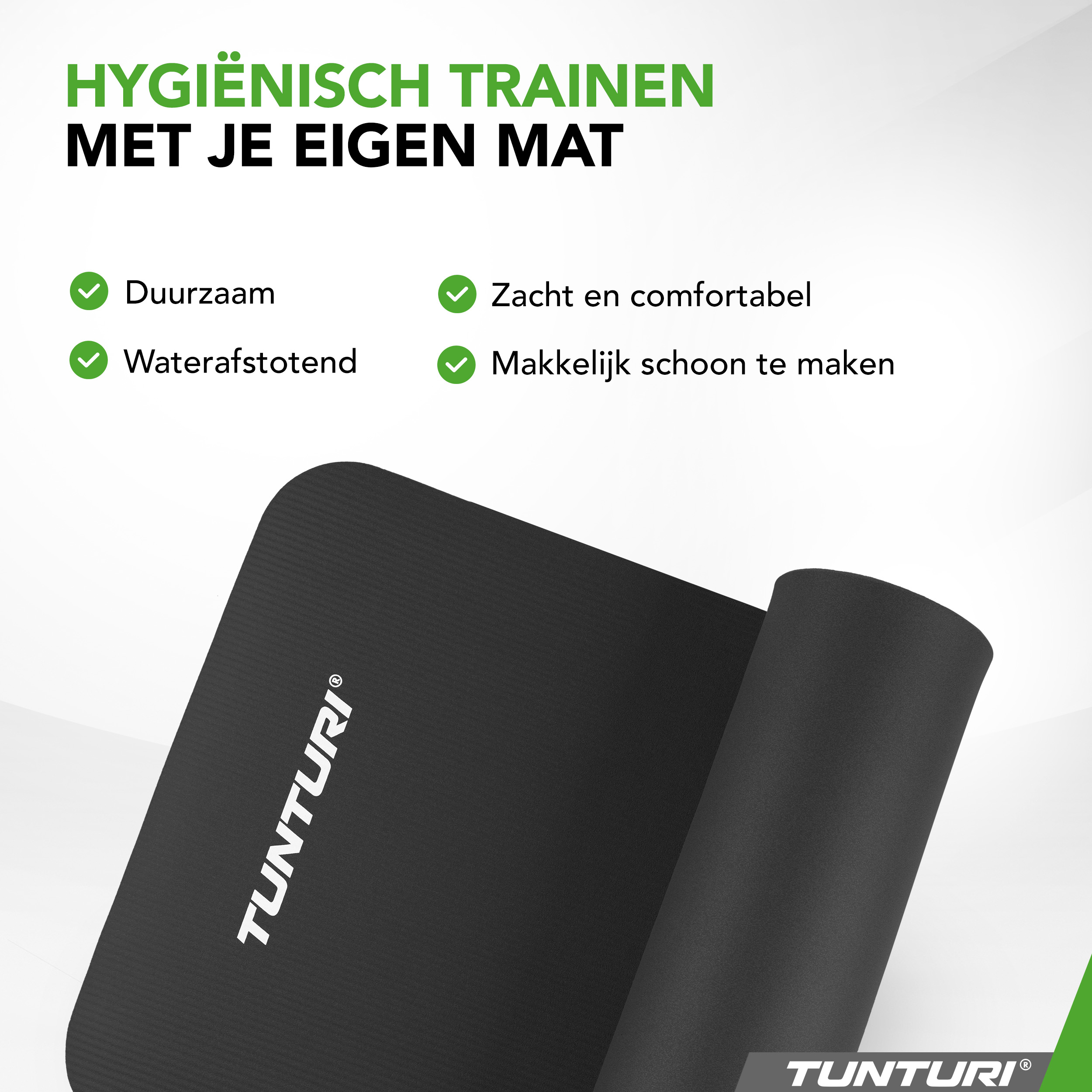 Tunturi Fitnessmatte - NBR Black 180x60x1.5 cm - Schwarz Tunturi Fitnessmatte - NBR Black 180x60x1.5 cm - Schwarz