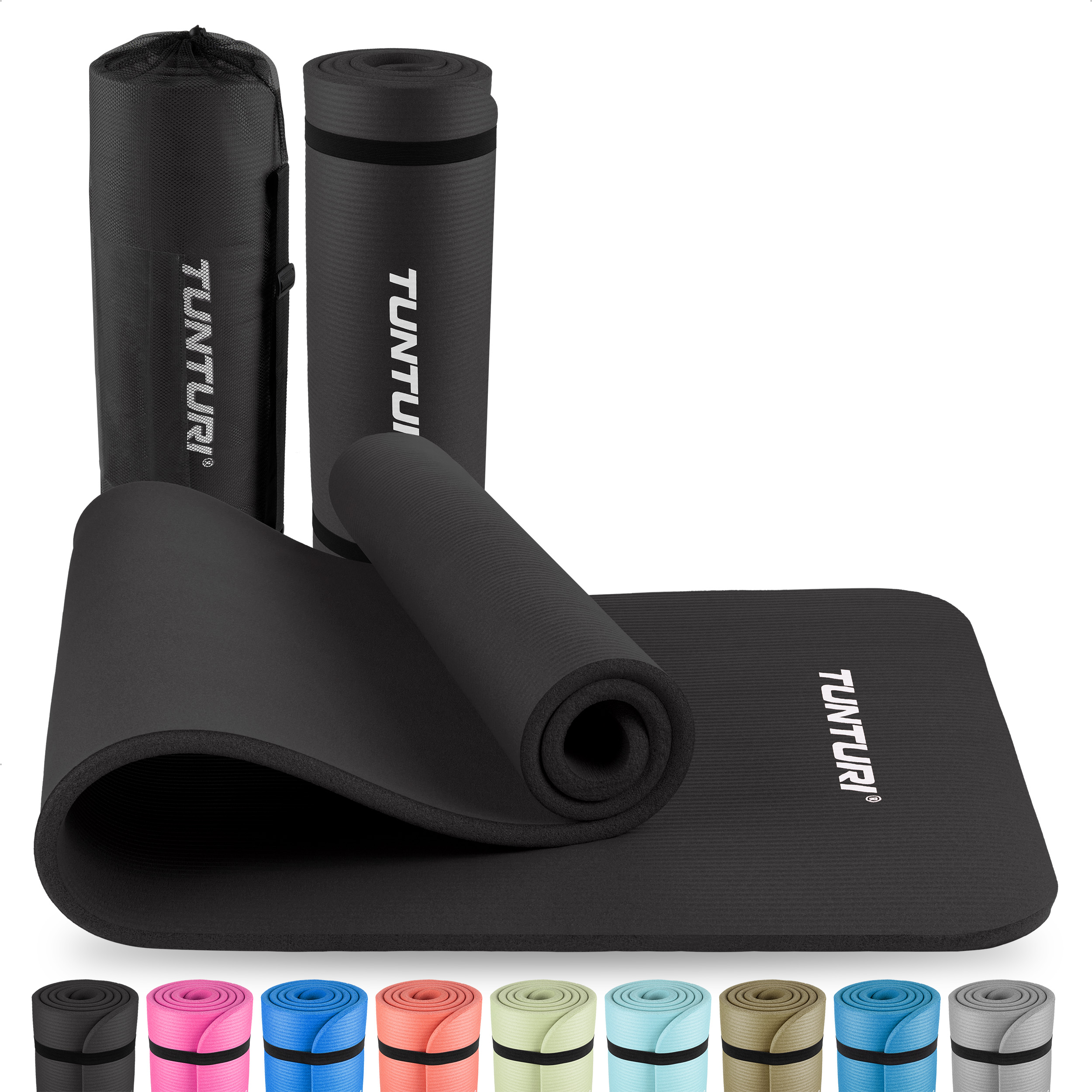 Tunturi Fitnessmatte - NBR Black 180x60x1.5 cm - Schwarz Tunturi Fitnessmatte - NBR Black 180x60x1.5 cm - Schwarz