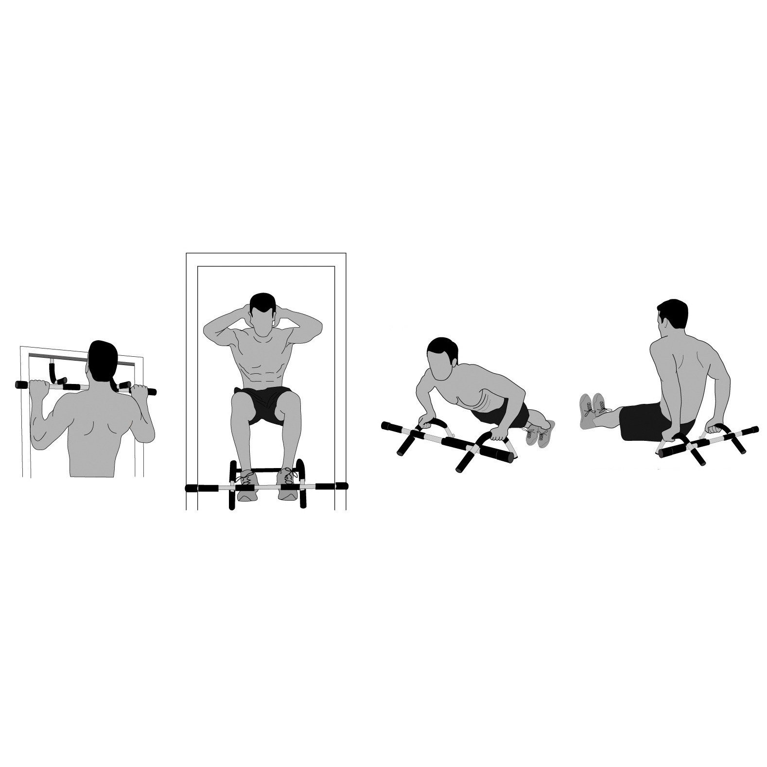 Tunturi Türtrainer - Multifunktionales Tür-Fitnessgerät - Schwarz Tunturi Türtrainer - Multifunktionales Tür-Fitnessgerät - Schwarz