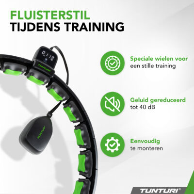 Tunturi - Smart verstellbarer Hula-Hoop - Schwarz