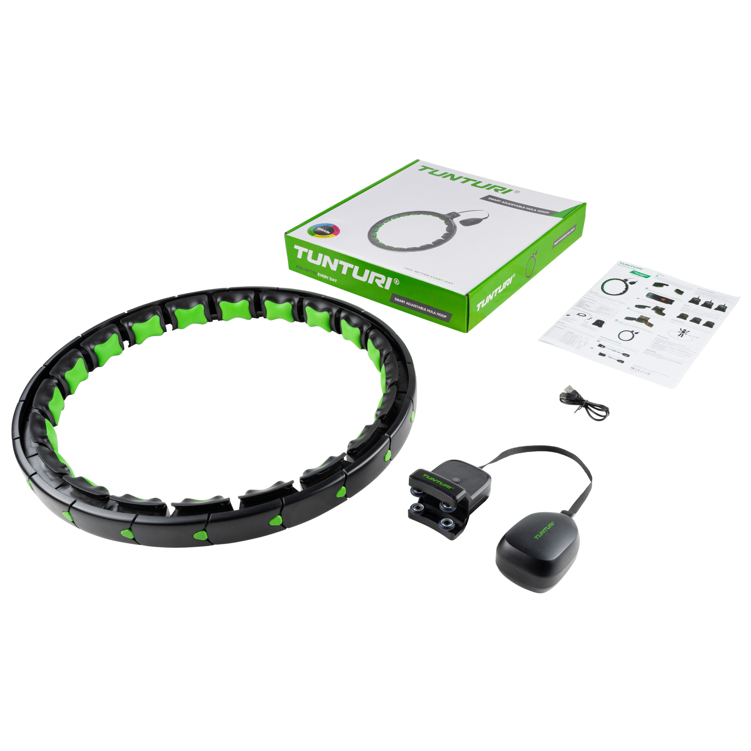 Tunturi - Smart verstellbarer Hula-Hoop - Schwarz Tunturi - Smart verstellbarer Hula-Hoop - Schwarz