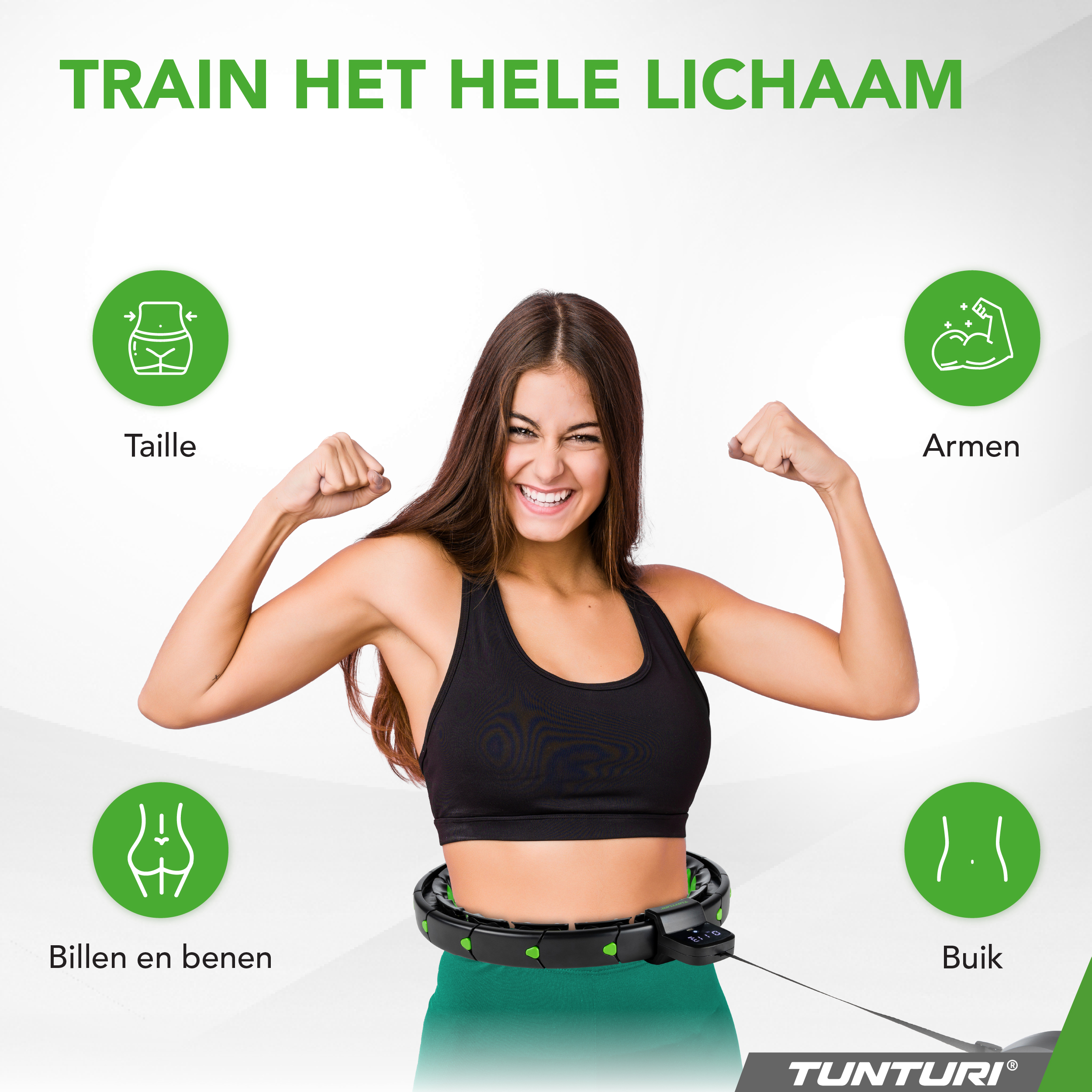 Tunturi - Smart verstellbarer Hula-Hoop - Schwarz Tunturi - Smart verstellbarer Hula-Hoop - Schwarz
