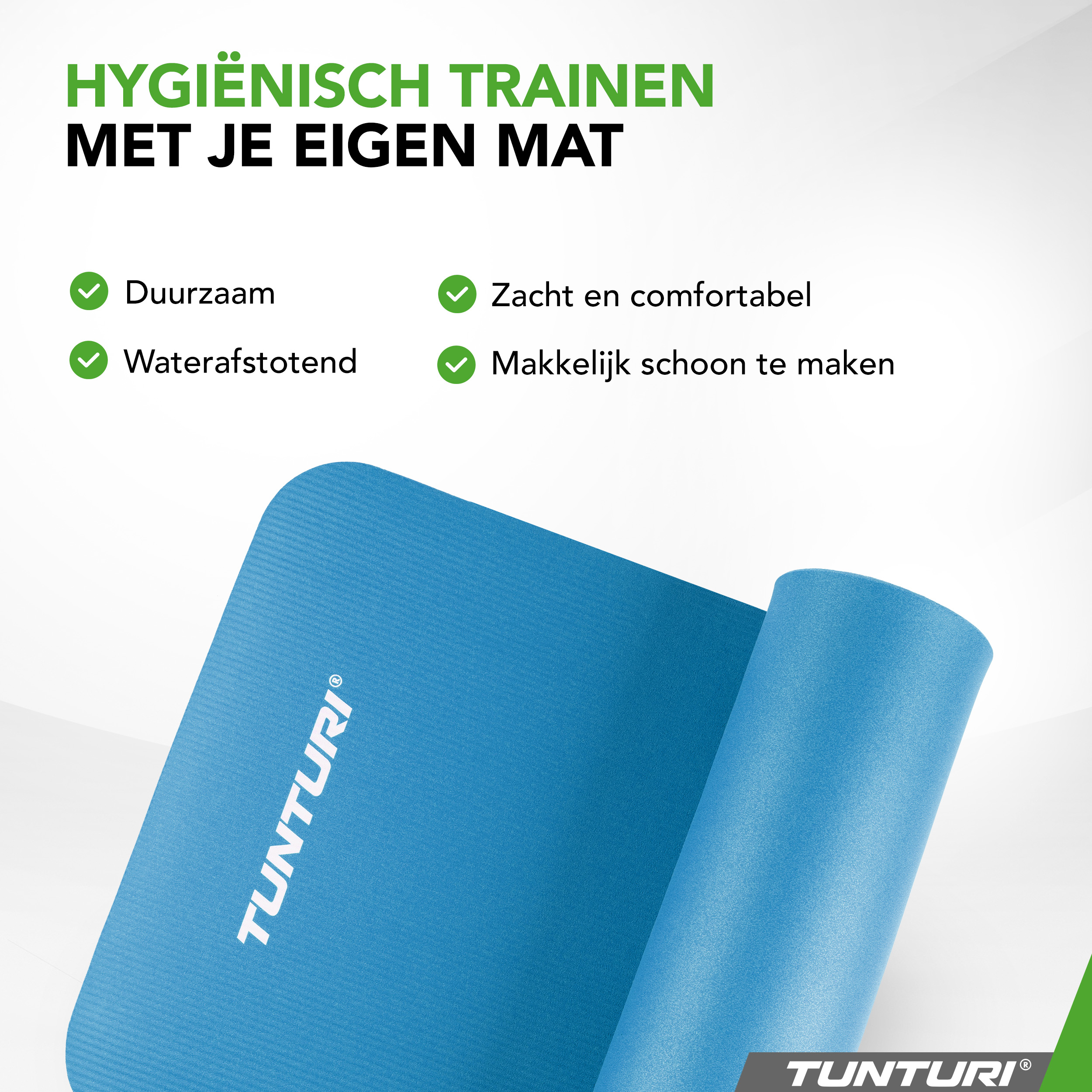 Tunturi Fitnessmatte - NBR 180x60x1.5cm - Petrolblau Tunturi Fitnessmatte - NBR 180x60x1.5cm - Petrolblau