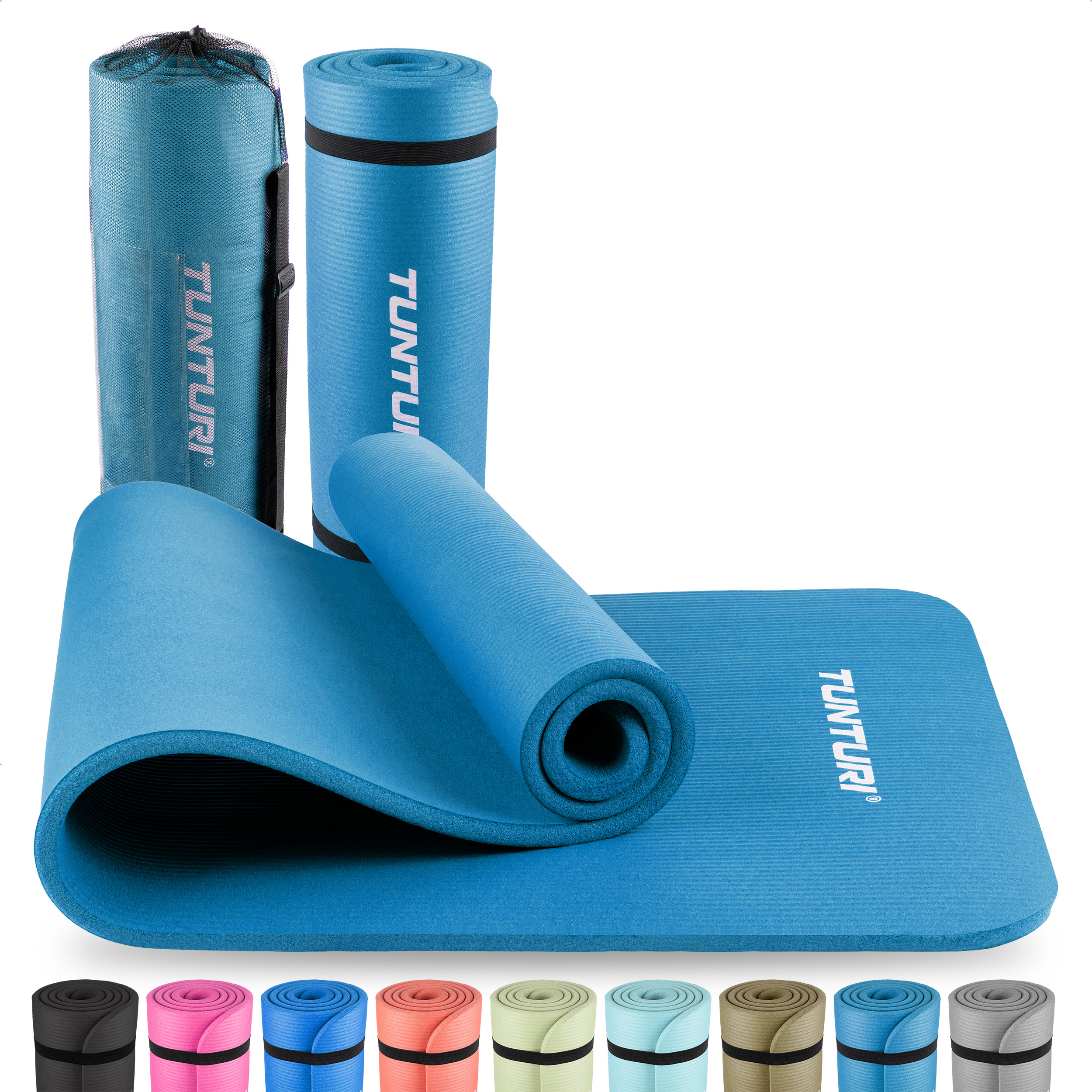 Tunturi Fitnessmatte - NBR 180x60x1.5cm - Petrolblau Tunturi Fitnessmatte - NBR 180x60x1.5cm - Petrolblau