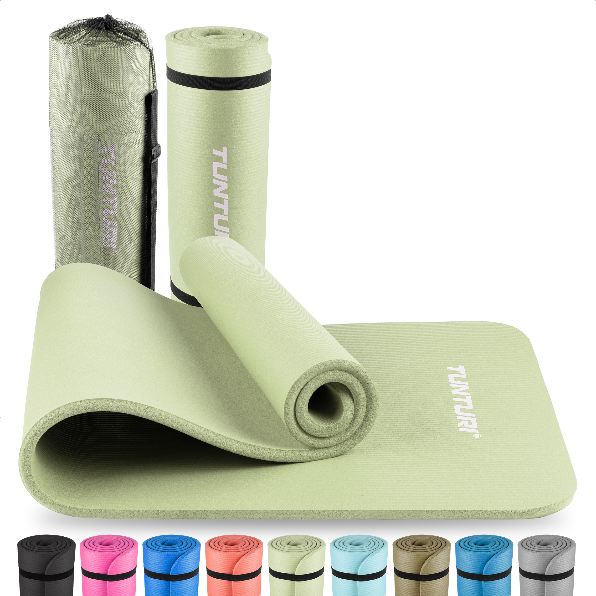 Tunturi Fitnessmatte - NBR 180x60x1.5 cm - Munt Tunturi Fitnessmatte - NBR 180x60x1.5 cm - Munt