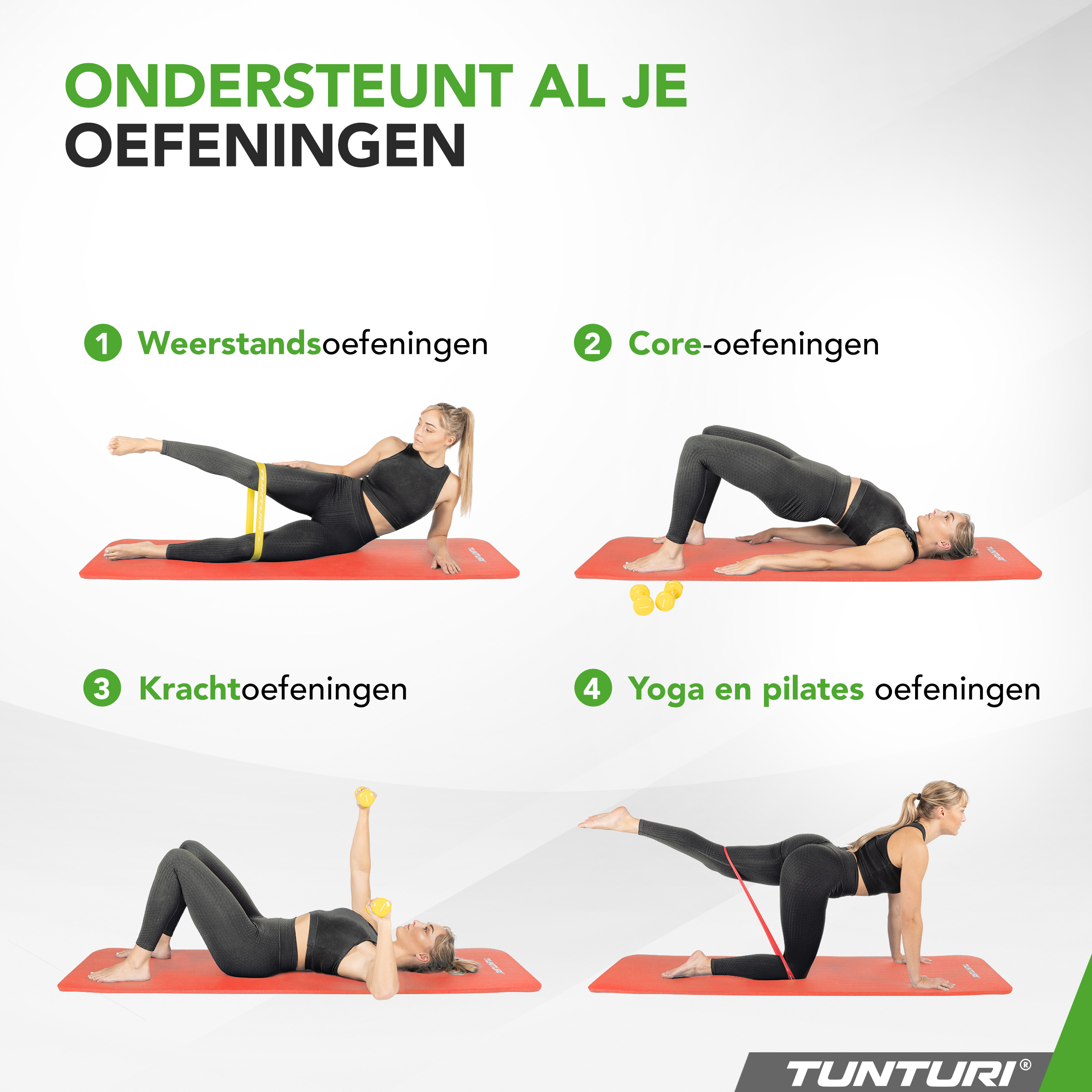Tunturi Fitnessmatte - NBR 180x60x1.5cm - Rosa Tunturi Fitnessmatte - NBR 180x60x1.5cm - Rosa