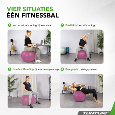 Tunturi Gymbal - Anti-Burst Fitnessball 65 cm - Lila Tunturi Gymbal - Anti-Burst Fitnessball 65 cm - Lila