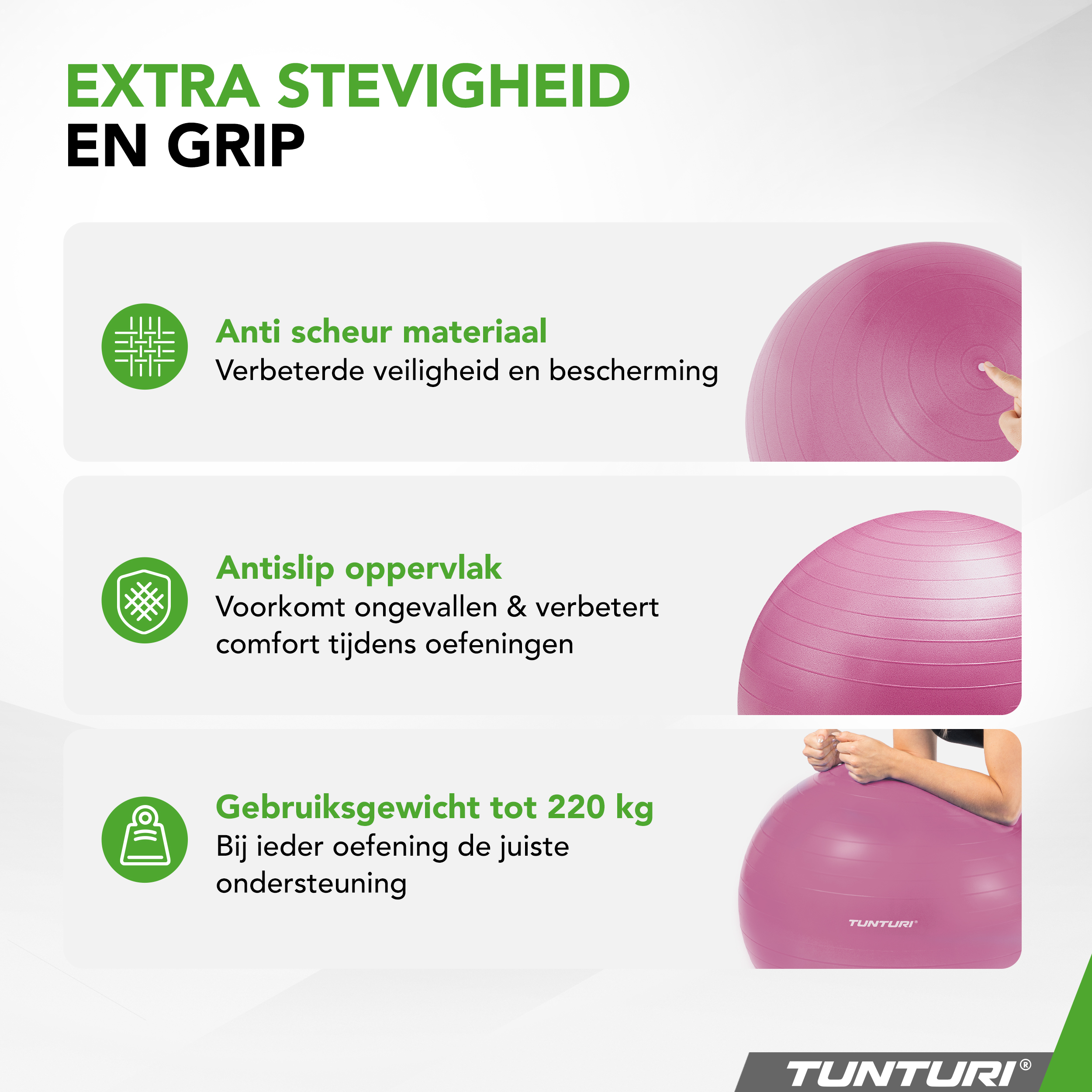 Tunturi Gymbal - Anti-Burst Fitnessball 75 cm - Lila Tunturi Gymbal - Anti-Burst Fitnessball 75 cm - Lila