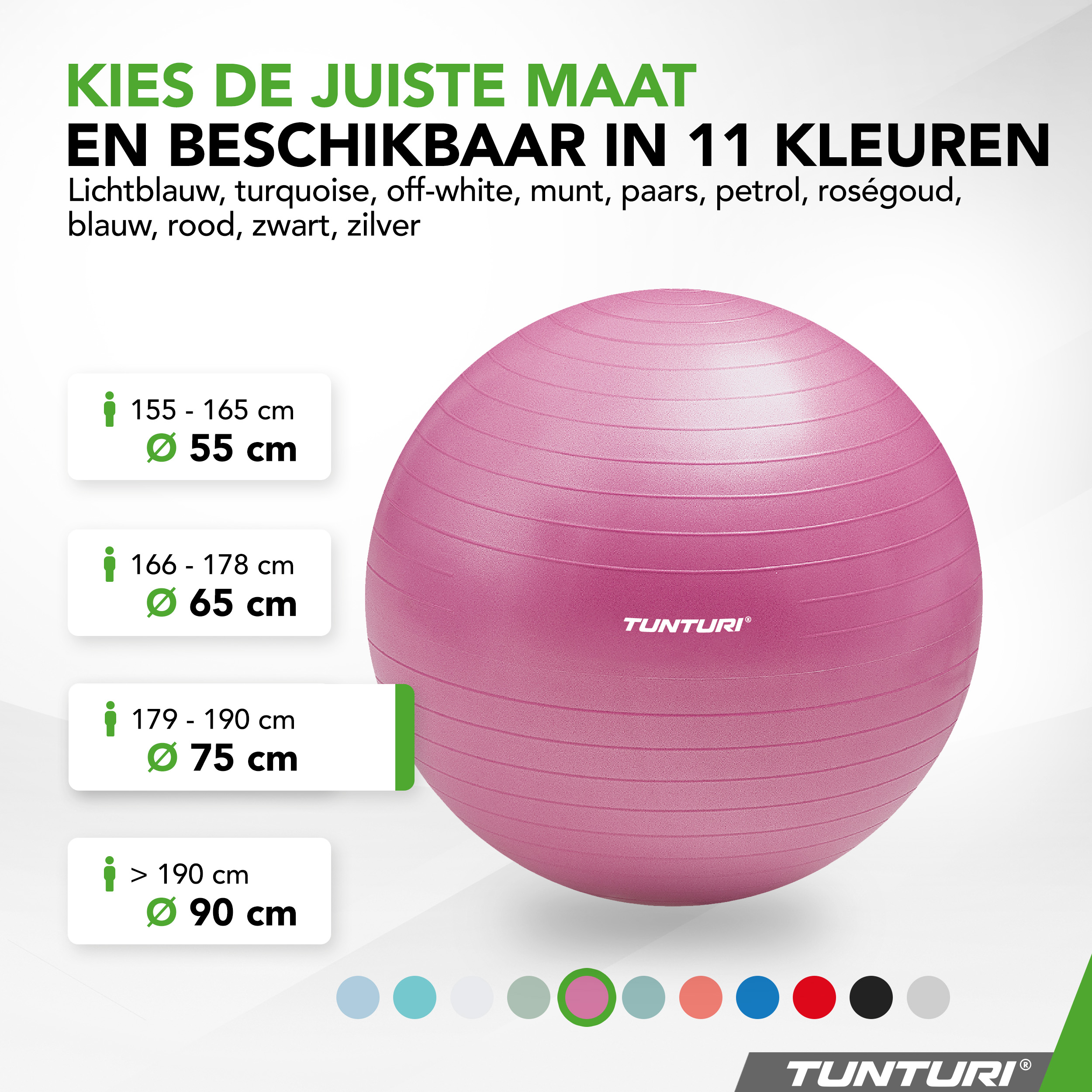 Tunturi Gymbal - Anti-Burst Fitnessball 75 cm - Lila Tunturi Gymbal - Anti-Burst Fitnessball 75 cm - Lila