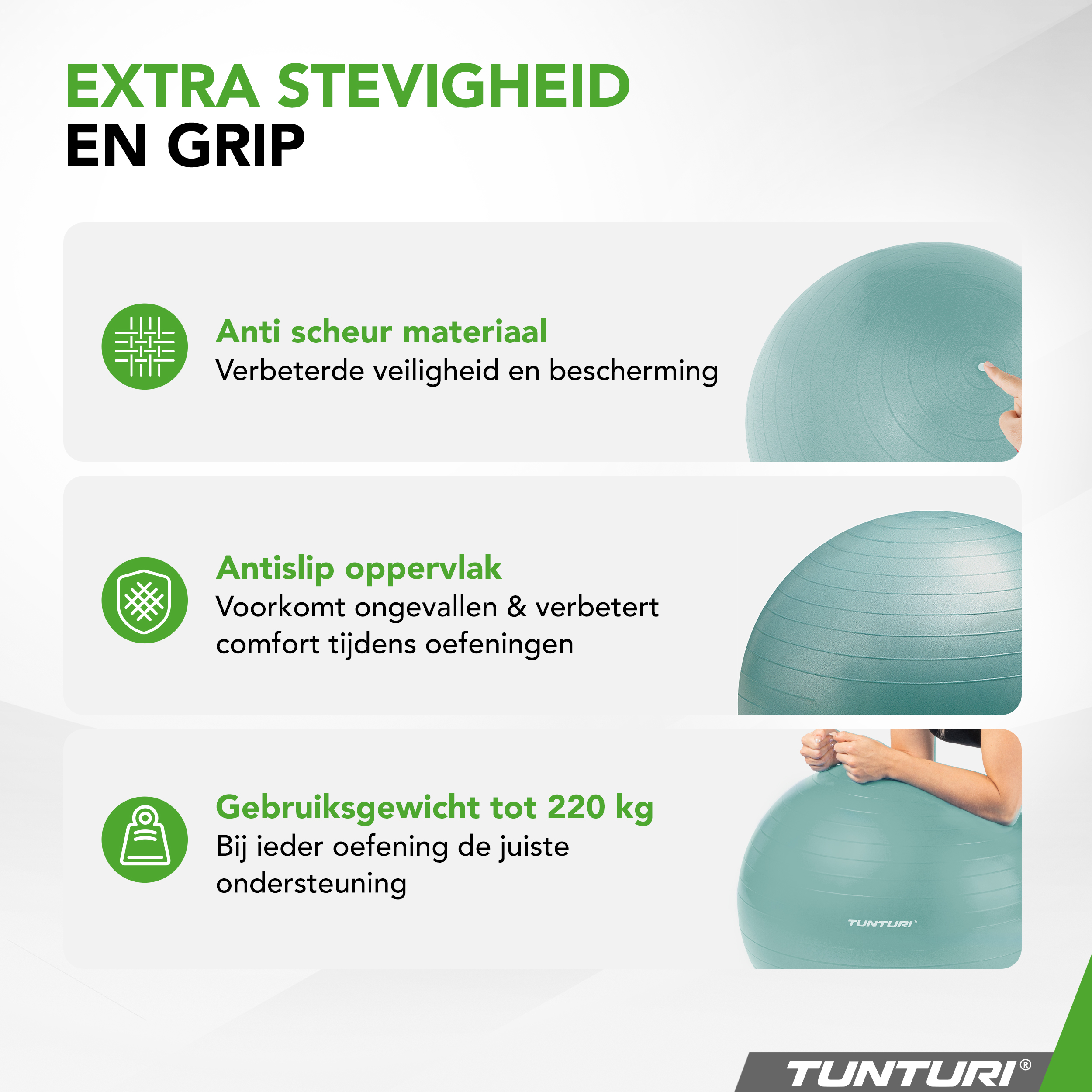 Tunturi Gymbal - Anti-Burst 75 cm - Grün Tunturi Gymbal - Anti-Burst 75 cm - Grün