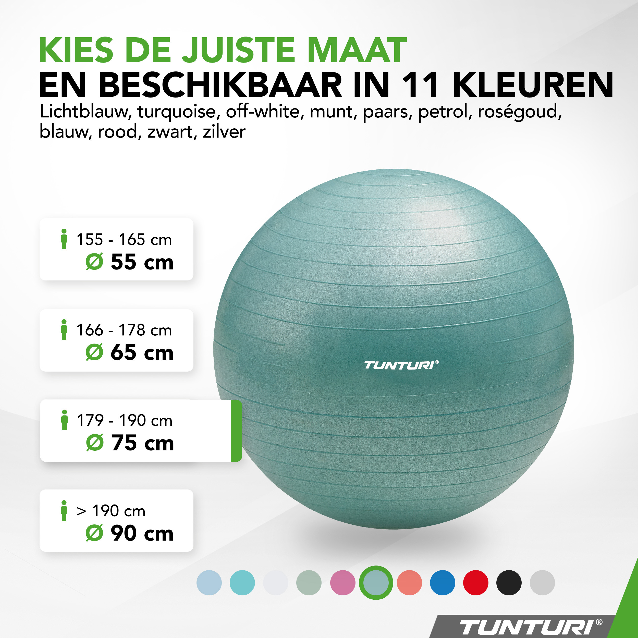 Tunturi Gymbal - Anti-Burst 75 cm - Grün Tunturi Gymbal - Anti-Burst 75 cm - Grün