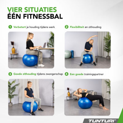 Tunturi Fitnessball - Anti-Burst Fitnessball 65 cm - Blau Tunturi Fitnessball - Anti-Burst Fitnessball 65 cm - Blau