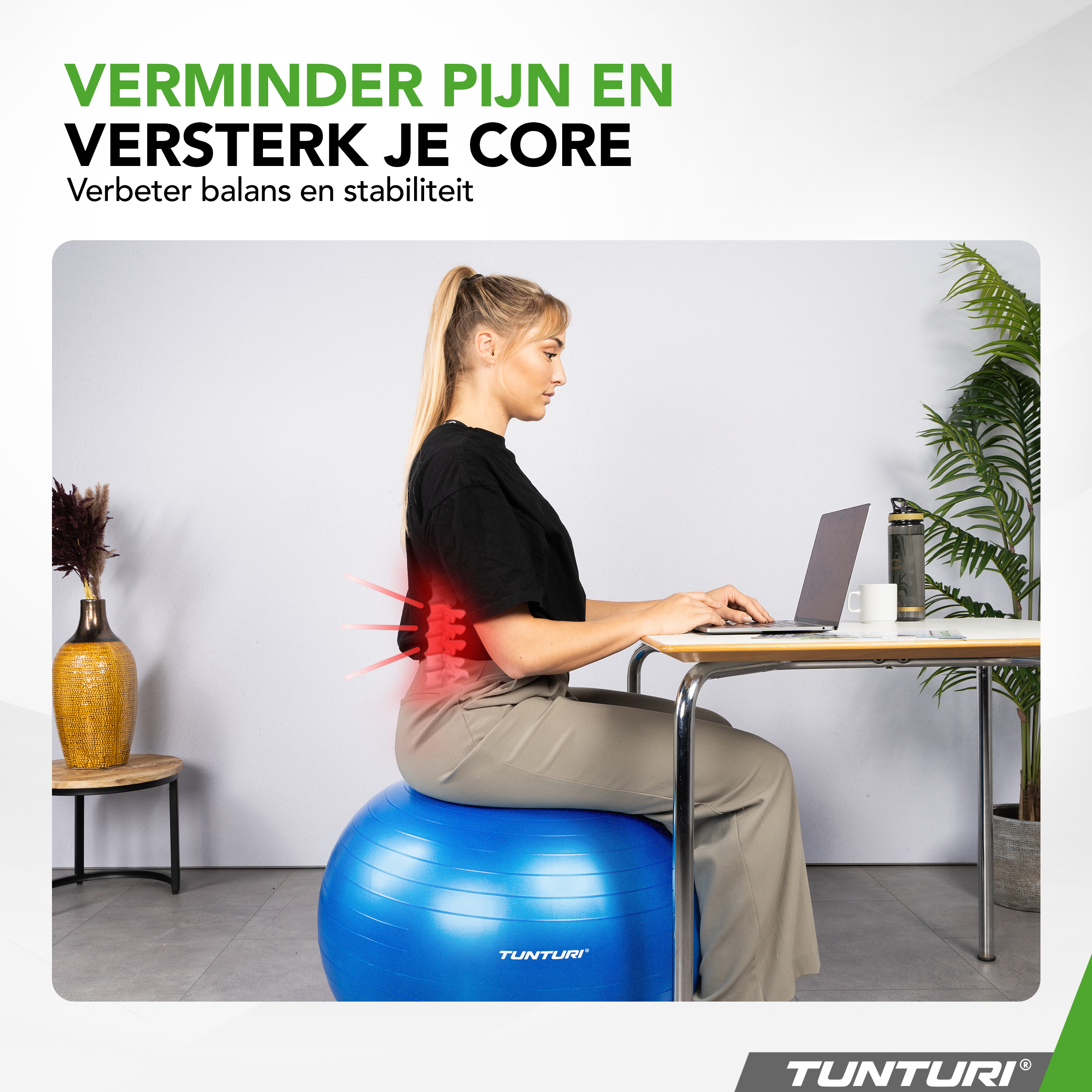 Tunturi - Gymnastikball 90 cm - Blau Tunturi - Gymnastikball 90 cm - Blau