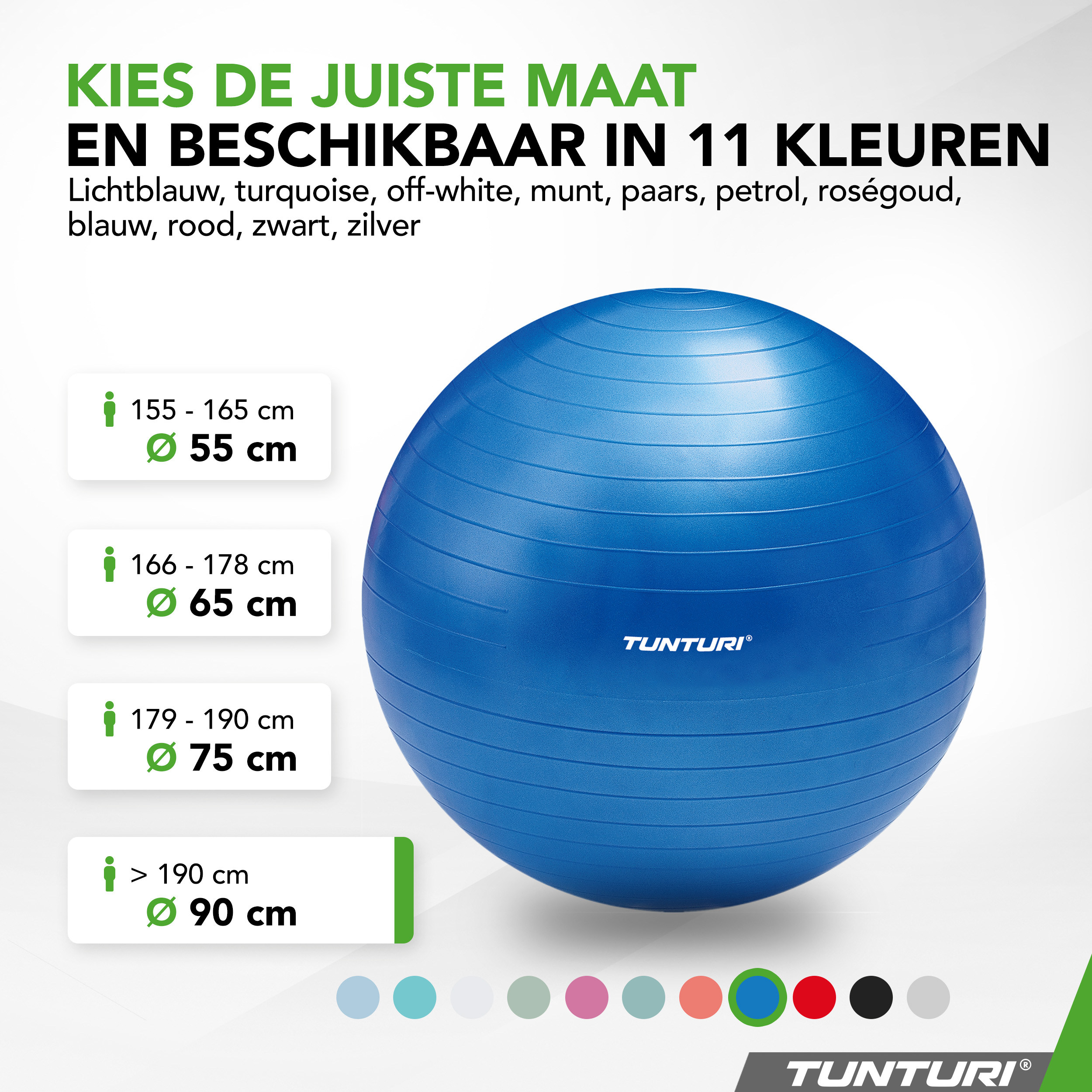 Tunturi - Gymnastikball 90 cm - Blau Tunturi - Gymnastikball 90 cm - Blau