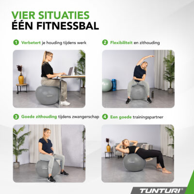 Tunturi Gymbal - Anti Burst 75 cm - Silber Tunturi Gymbal - Anti Burst 75 cm - Silber