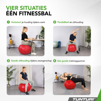 Tunturi - Gymnastikball 55cm - Rot