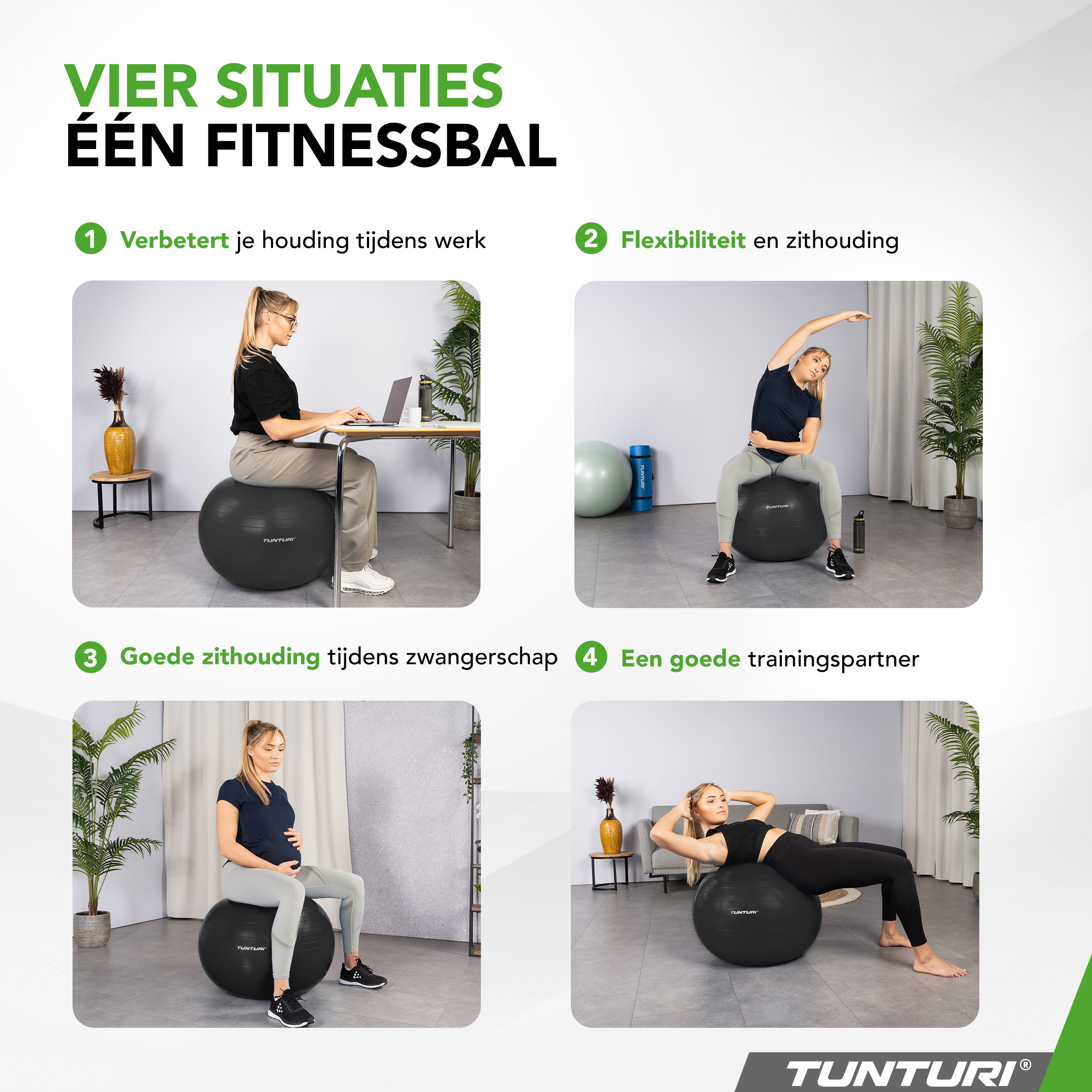 Tunturi - Gymnastikball 75 cm - Schwarz Tunturi - Gymnastikball 75 cm - Schwarz