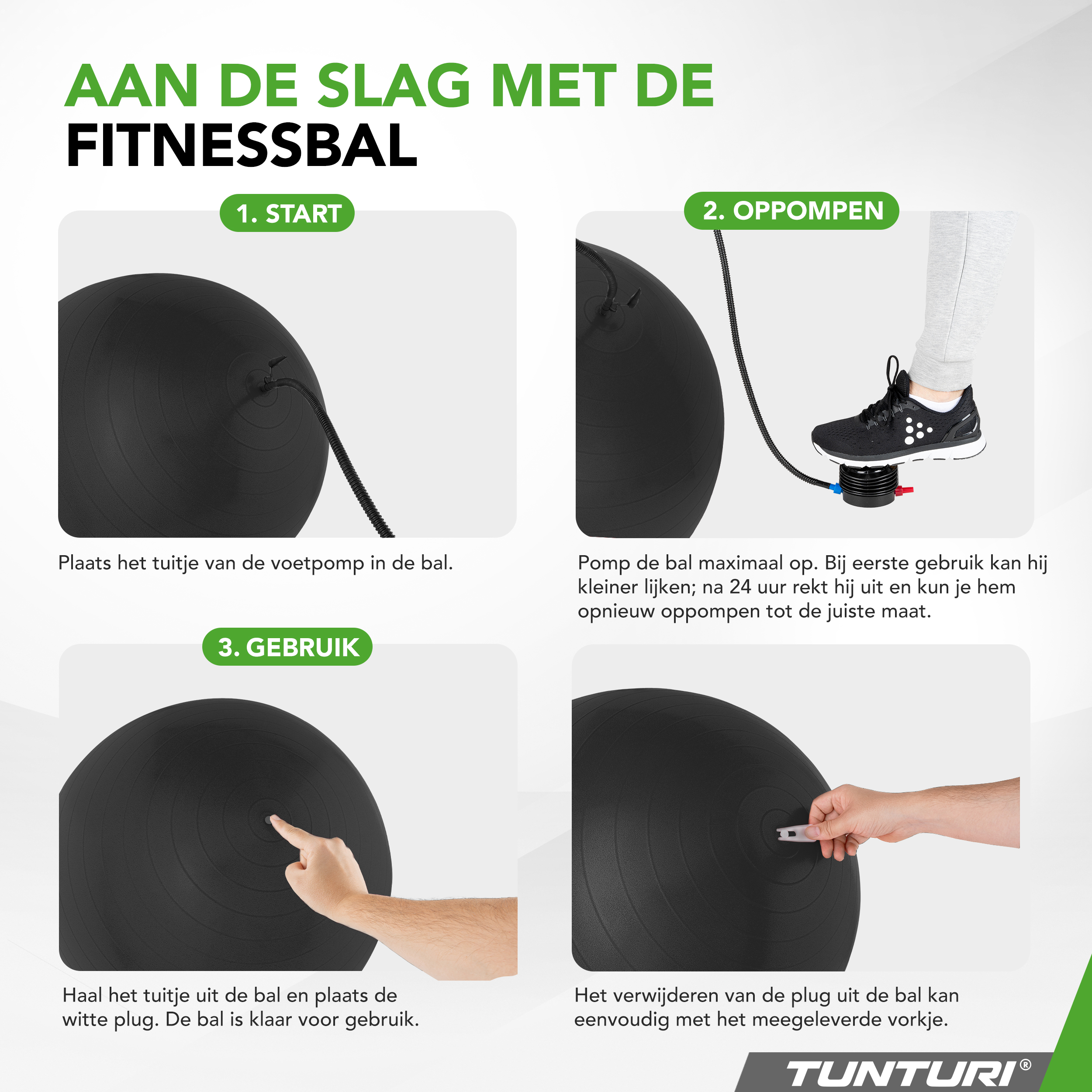 Tunturi - Gymnastikball 75 cm - Schwarz Tunturi - Gymnastikball 75 cm - Schwarz
