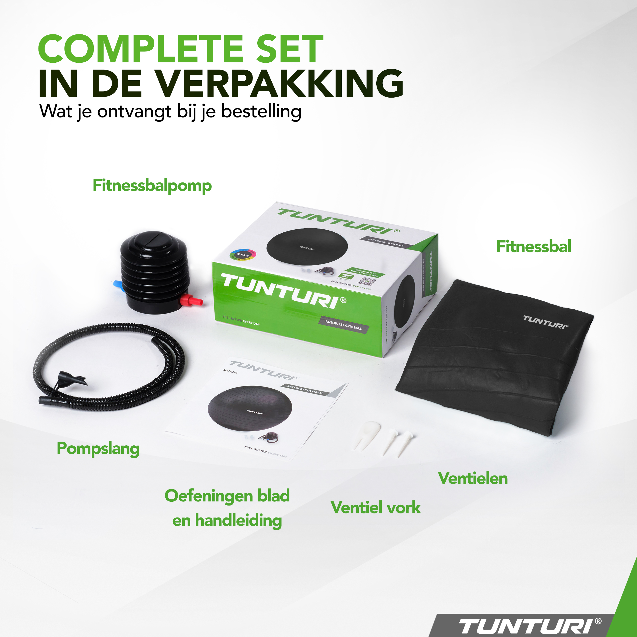 Tunturi - Gymnastikball 75 cm - Schwarz Tunturi - Gymnastikball 75 cm - Schwarz