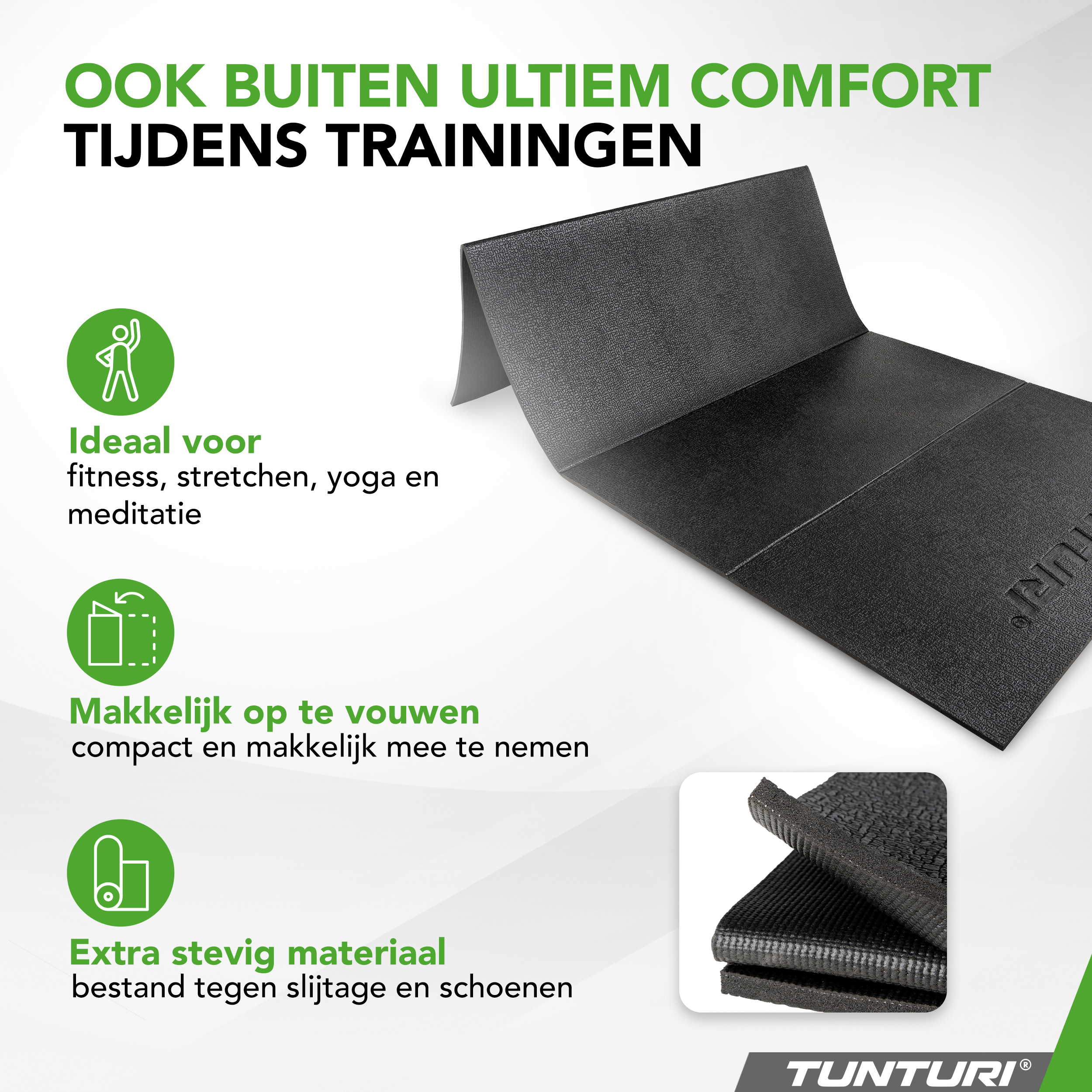 Tunturi Fitnessmatte - Outdoor Fitnessmatte 6 mm 120 x 61 cm - Schwarz Tunturi Fitnessmatte - Outdoor Fitnessmatte 6 mm 120 x 61 cm - Schwarz