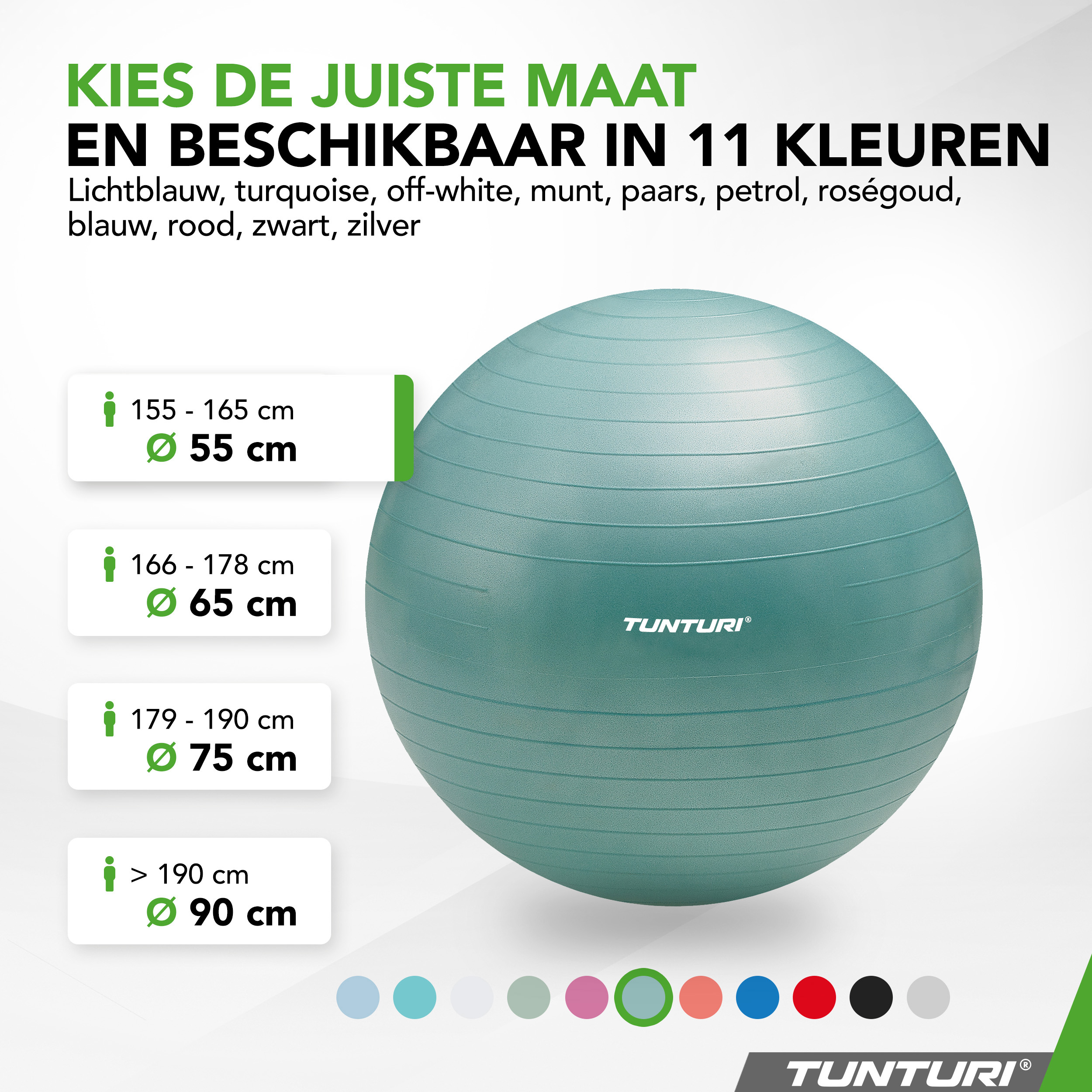 Tunturi Gymball - Anti-Burst 55 cm - Grün Tunturi Gymball - Anti-Burst 55 cm - Grün