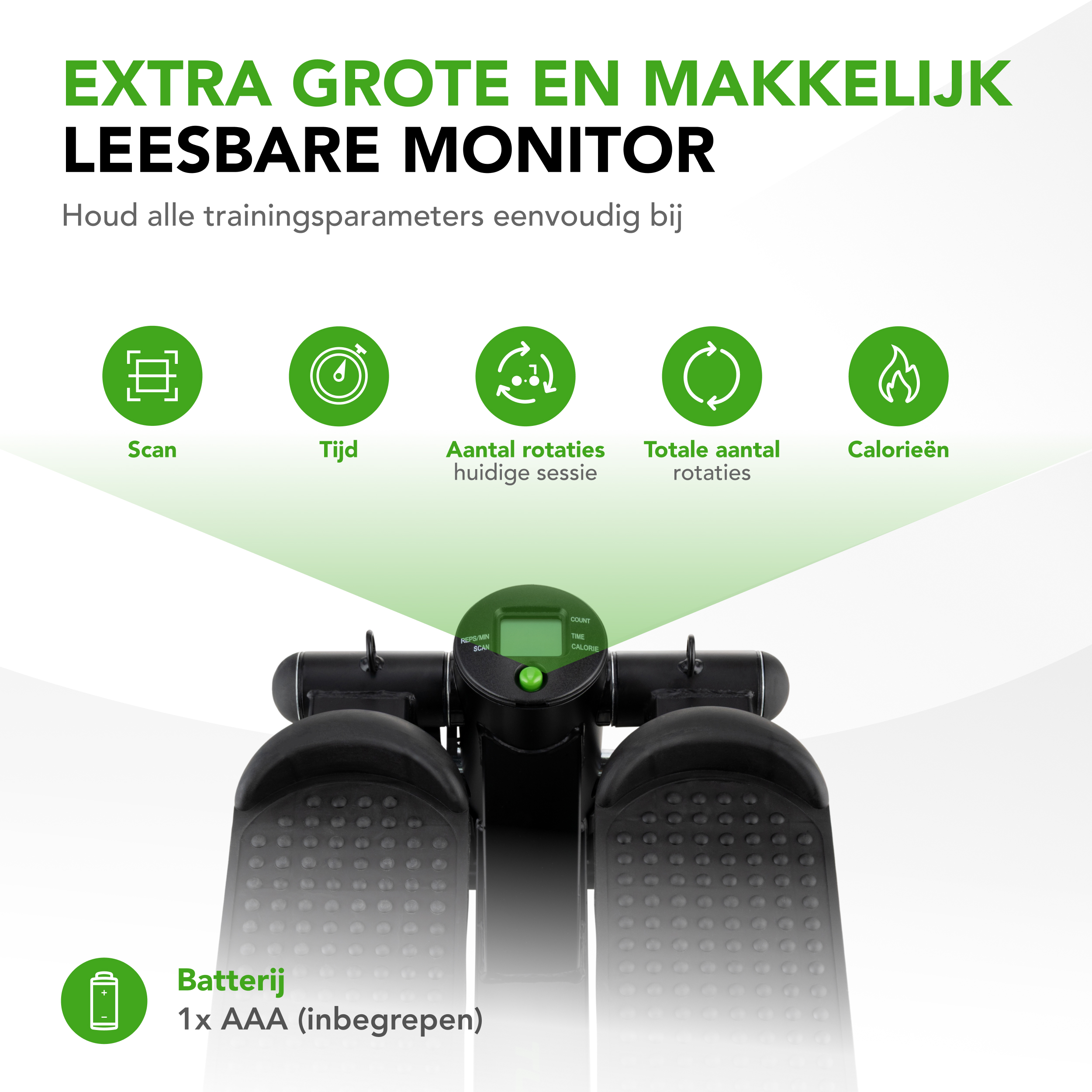 Tunturi Stepper - Stepper Fitness Trittleiter Aerobic Step Inkl. Display und Widerstandsbänder - Schwarz Tunturi Stepper - Stepper Fitness Trittleiter Aerobic Step Inkl. Display und Widerstandsbänder - Schwarz
