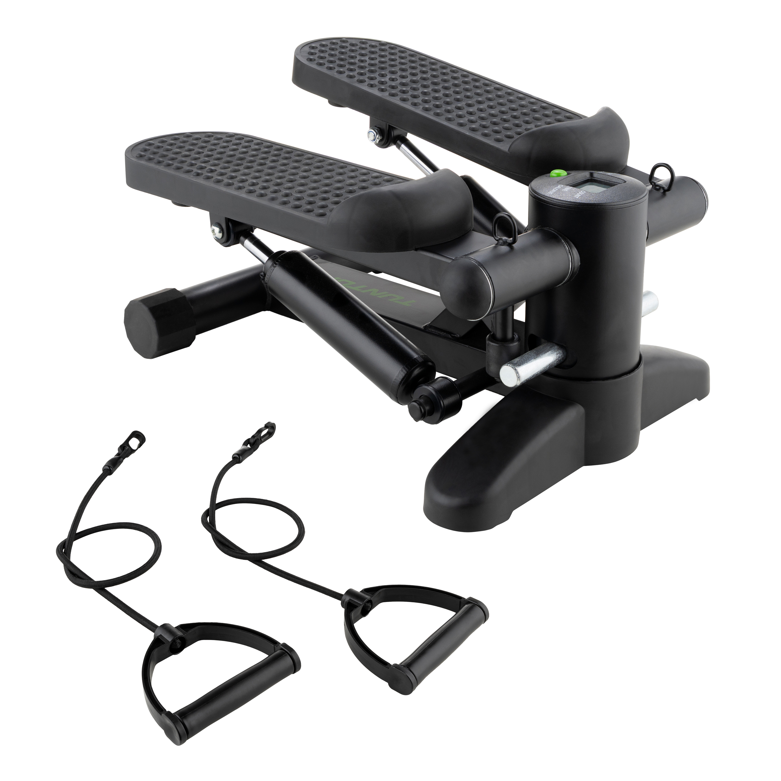Tunturi Stepper - Stepper Fitness Trittleiter Aerobic Step Inkl. Display und Widerstandsbänder - Schwarz Tunturi Stepper - Stepper Fitness Trittleiter Aerobic Step Inkl. Display und Widerstandsbänder - Schwarz