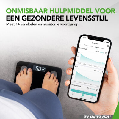 Tunturi Waage - SC30 Smart Scale - Schwarz
