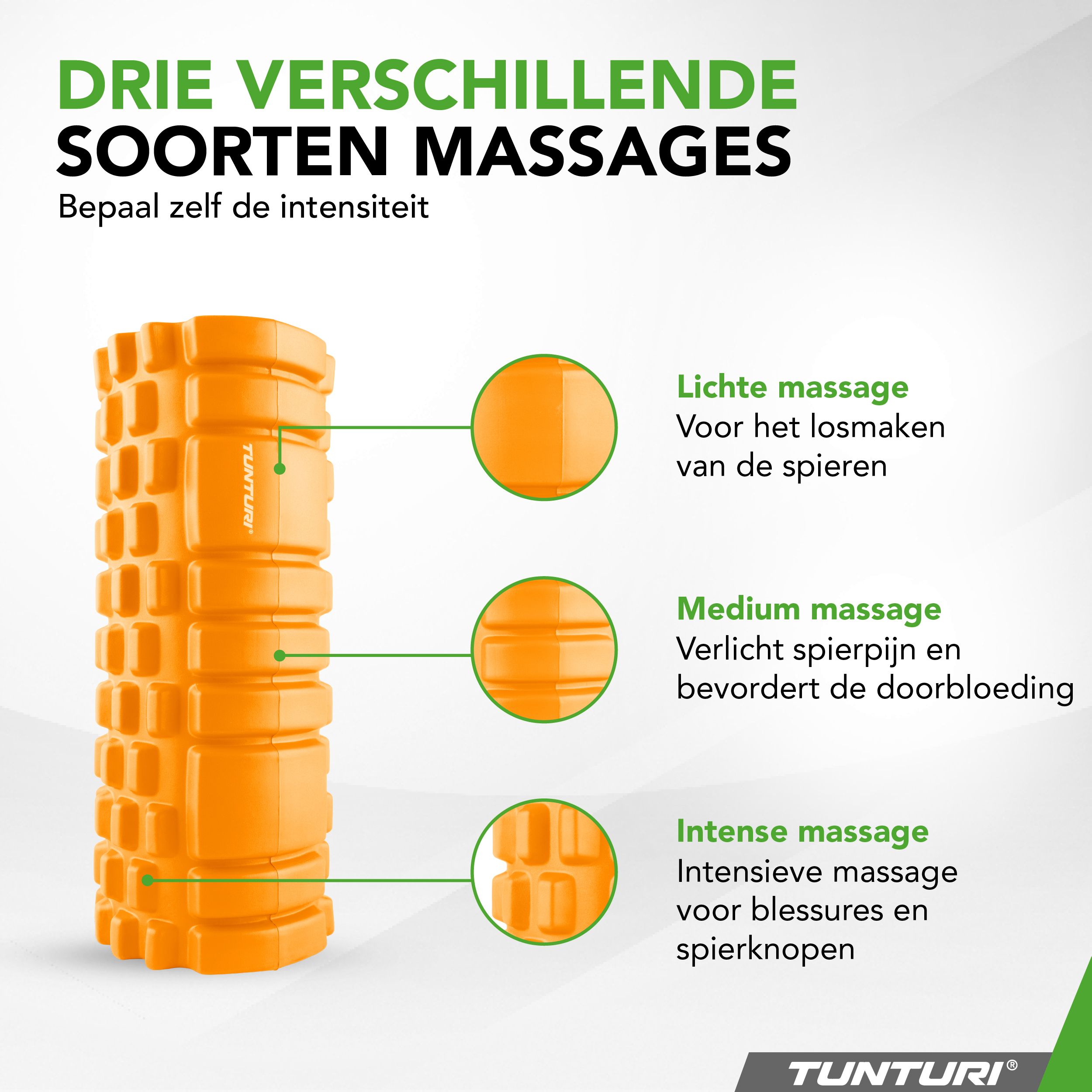Tunturi Foam Roller - Yoga Grid Massage Roller 33 cm - Orange Tunturi Foam Roller - Yoga Grid Massage Roller 33 cm - Orange