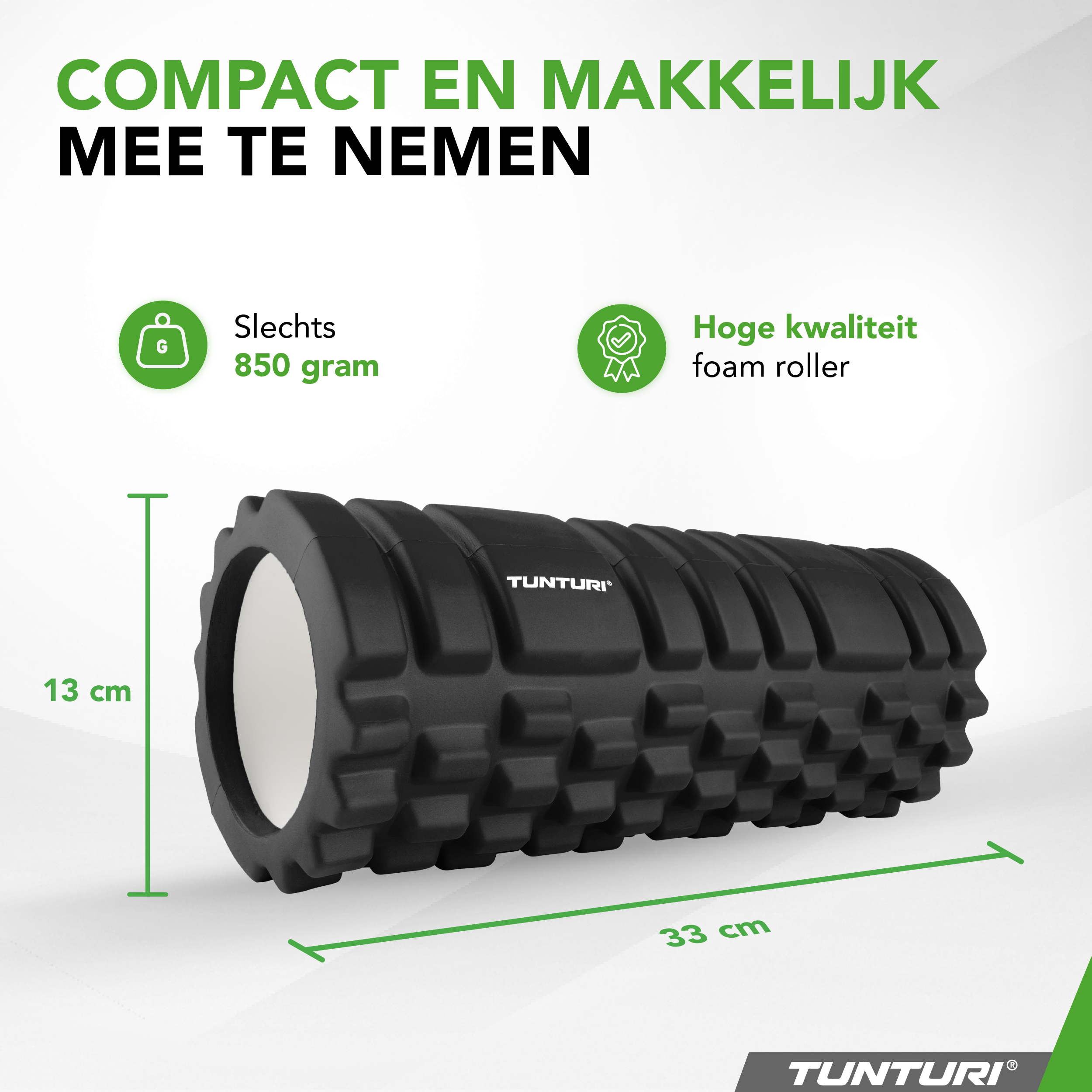 Tunturi - Yoga Grid Foam Roller 33 cm - Schwarz Tunturi - Yoga Grid Foam Roller 33 cm - Schwarz