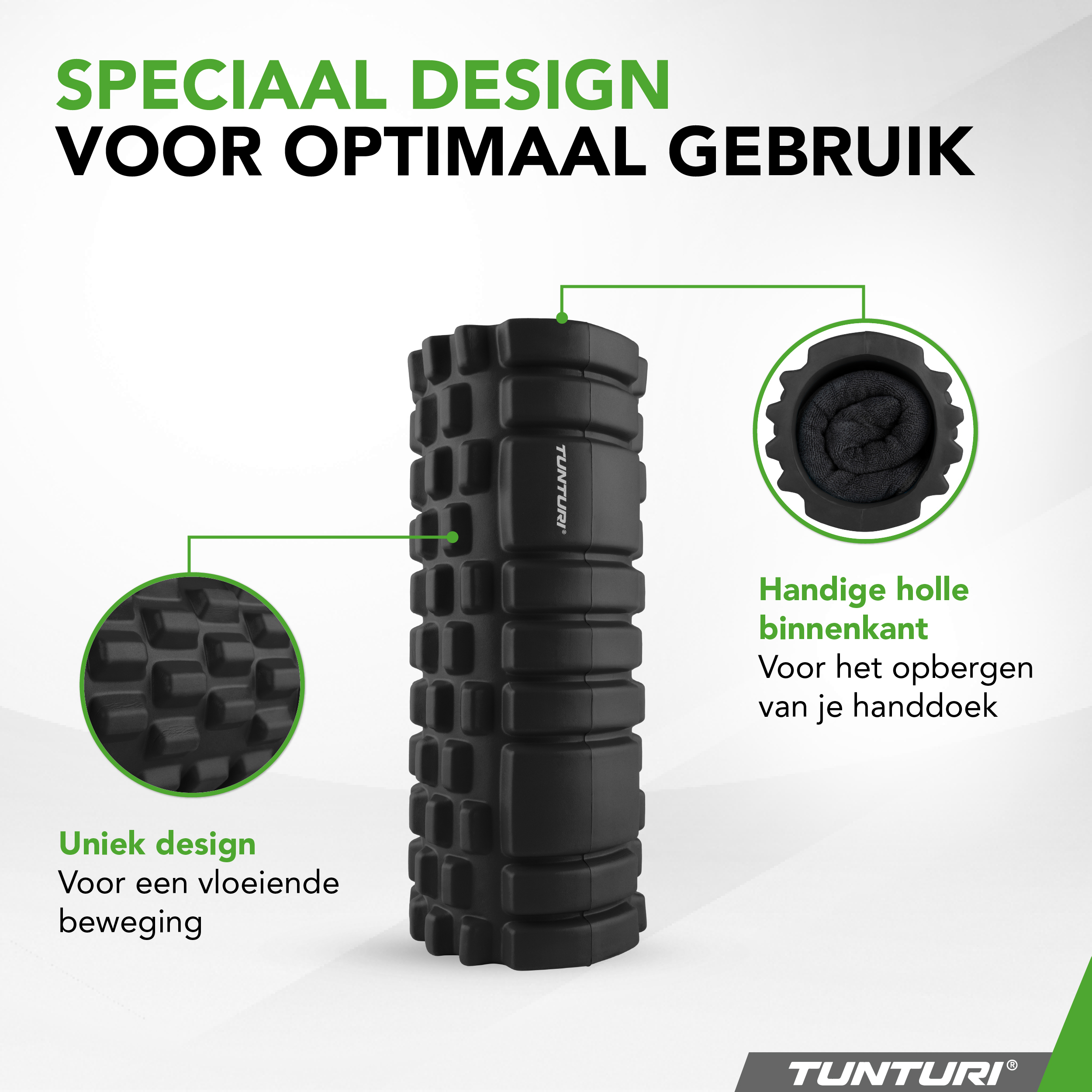 Tunturi - Yoga Grid Foam Roller 33 cm - Schwarz Tunturi - Yoga Grid Foam Roller 33 cm - Schwarz