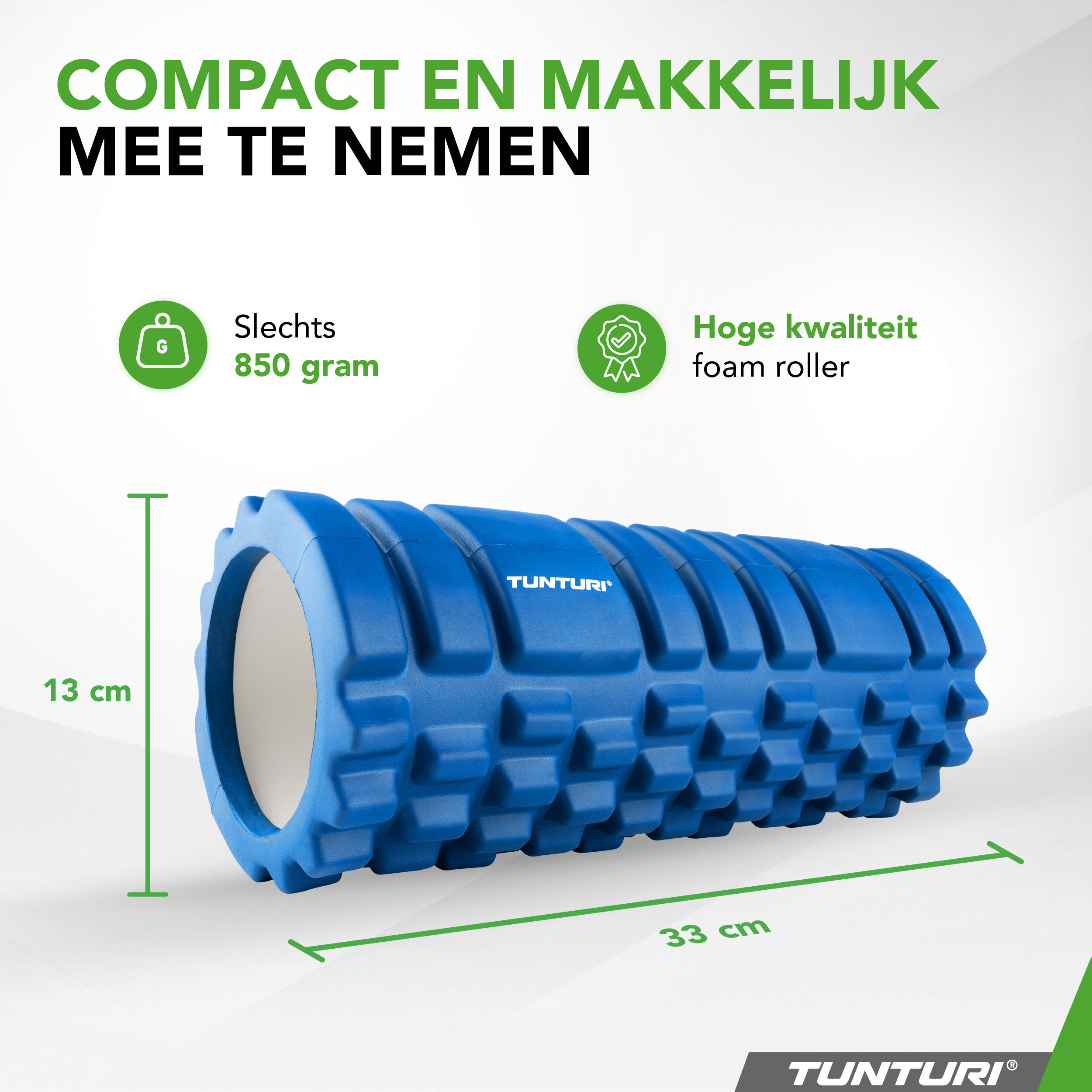 Tunturi - Yoga Grid Foam Roller 33 cm - Blau Tunturi - Yoga Grid Foam Roller 33 cm - Blau