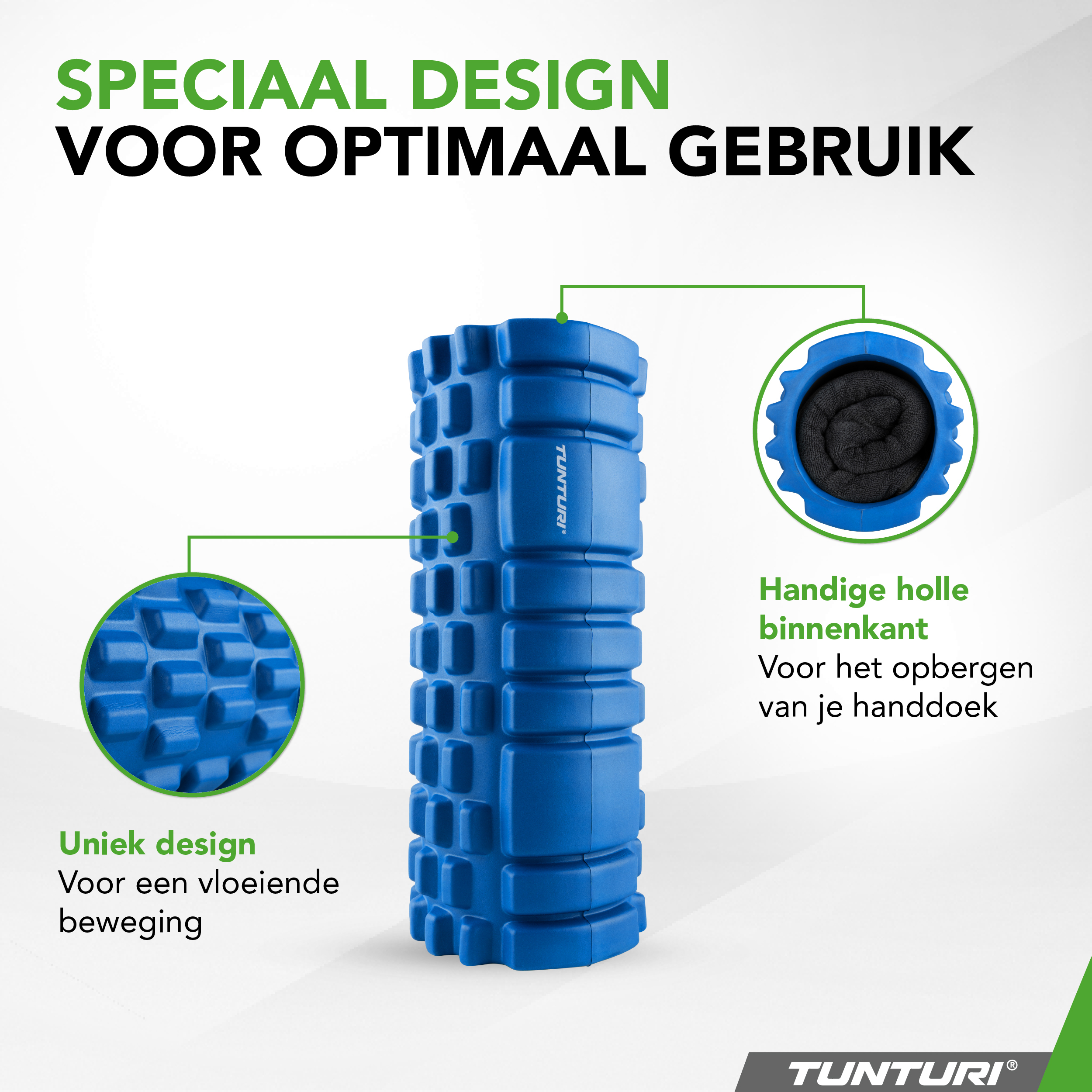 Tunturi - Yoga Grid Foam Roller 33 cm - Blau Tunturi - Yoga Grid Foam Roller 33 cm - Blau