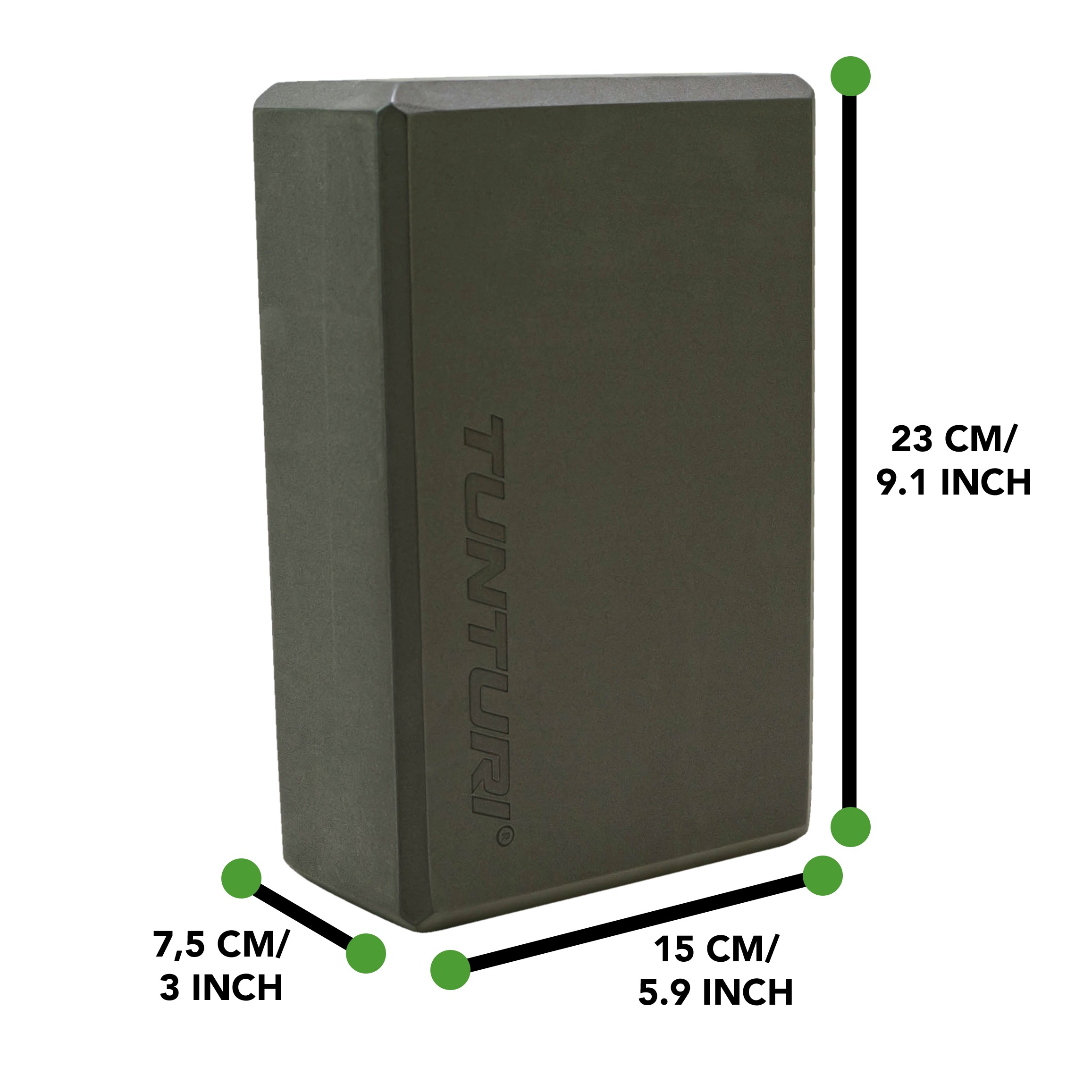 Tunturi Yoga-Block - Yoga-Block - Anthrazit Tunturi Yoga-Block - Yoga-Block - Anthrazit
