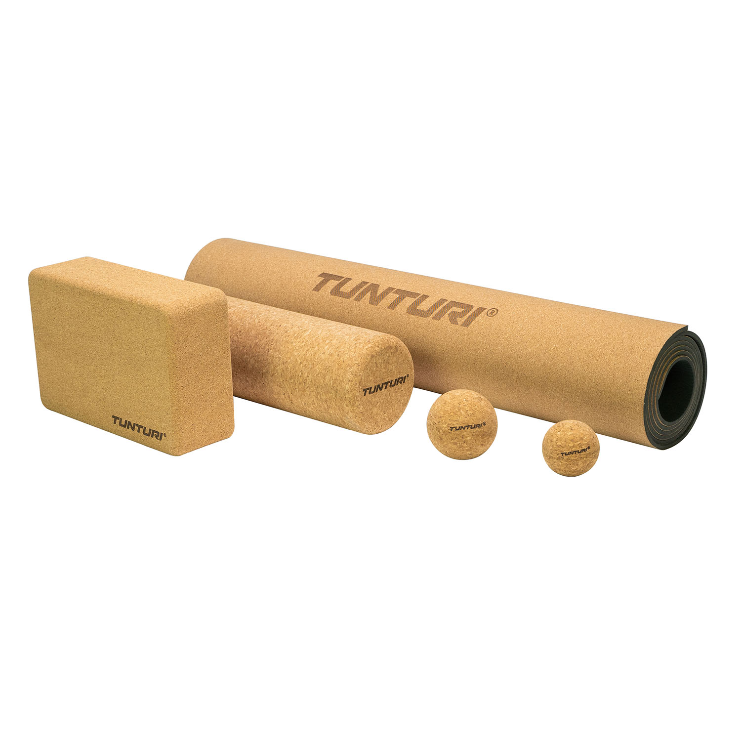 Tunturi Yoga-Matte - Kork-TPE-Yogamatte 183 cm - Anthrazit Tunturi Yoga-Matte - Kork-TPE-Yogamatte 183 cm - Anthrazit