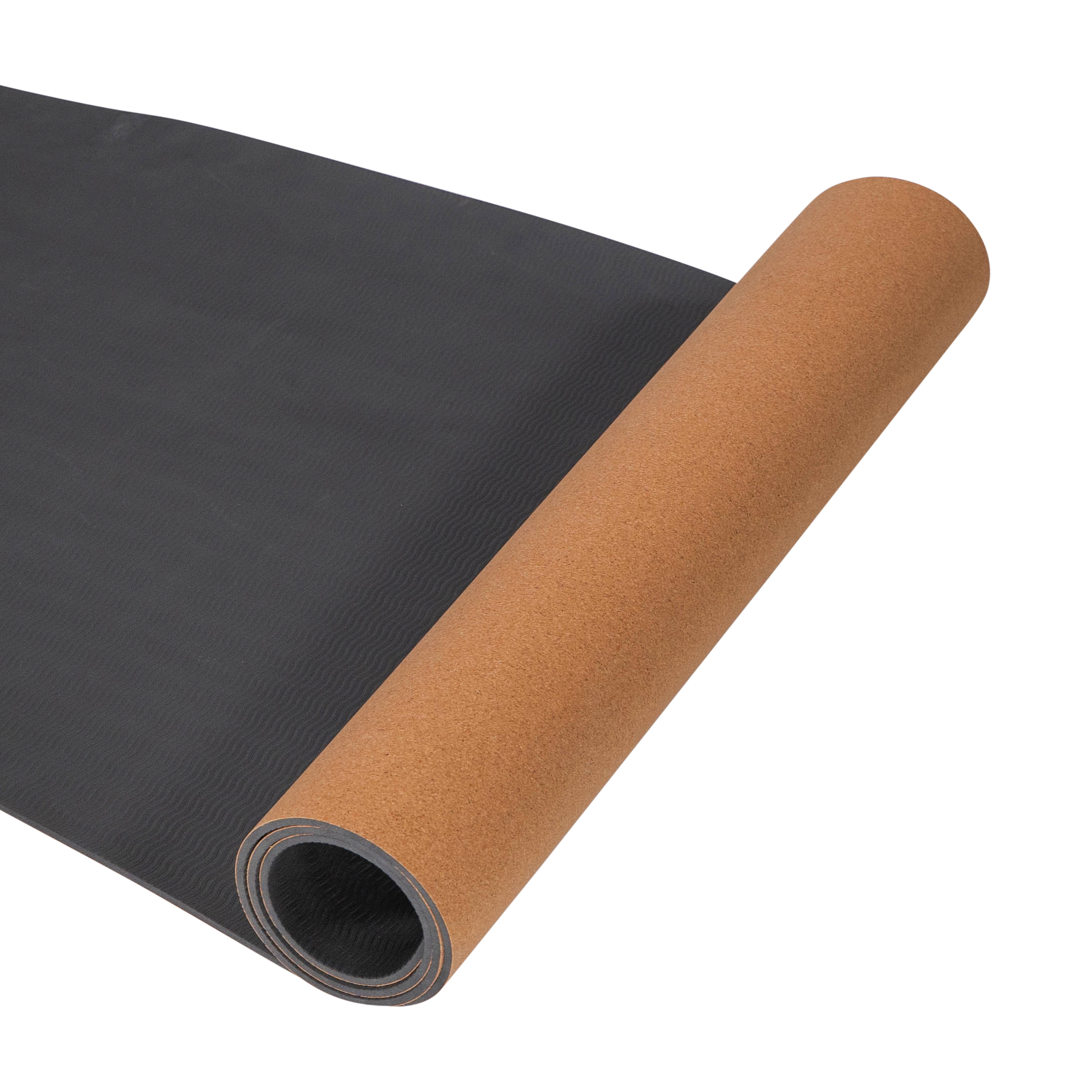 Tunturi Yoga-Matte - Kork-TPE-Yogamatte 183 cm - Anthrazit Tunturi Yoga-Matte - Kork-TPE-Yogamatte 183 cm - Anthrazit