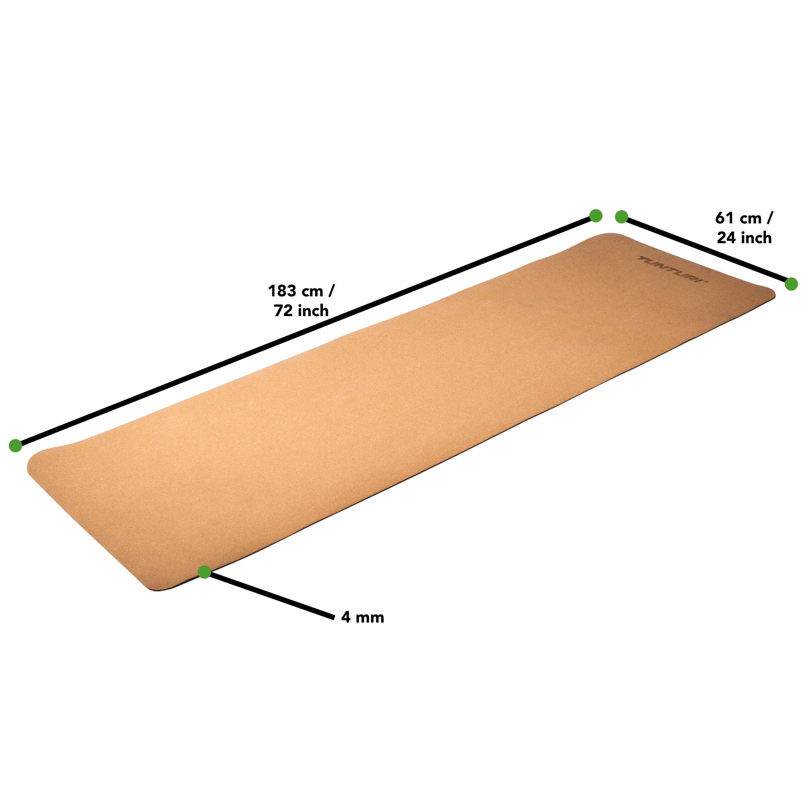 Tunturi Yoga-Matte - Kork-TPE-Yogamatte 183 cm - Anthrazit Tunturi Yoga-Matte - Kork-TPE-Yogamatte 183 cm - Anthrazit