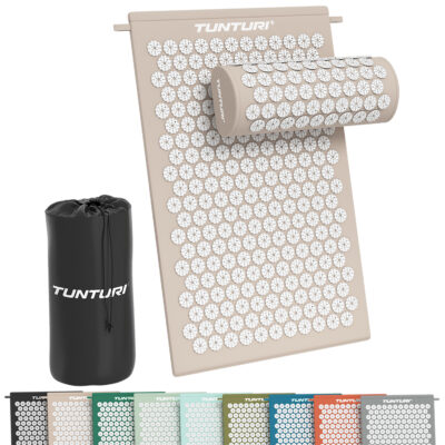 Tunturi - Akupressurmatte und Kissen - Beige